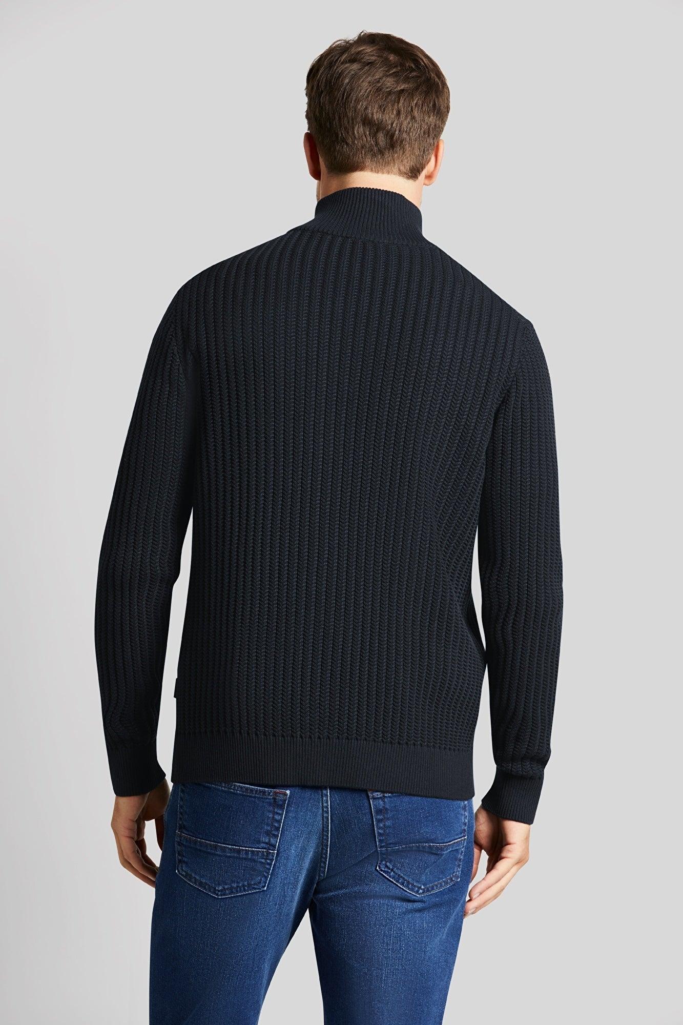 Bugatti Full Zip Navy Cardigan Sweater Product Image