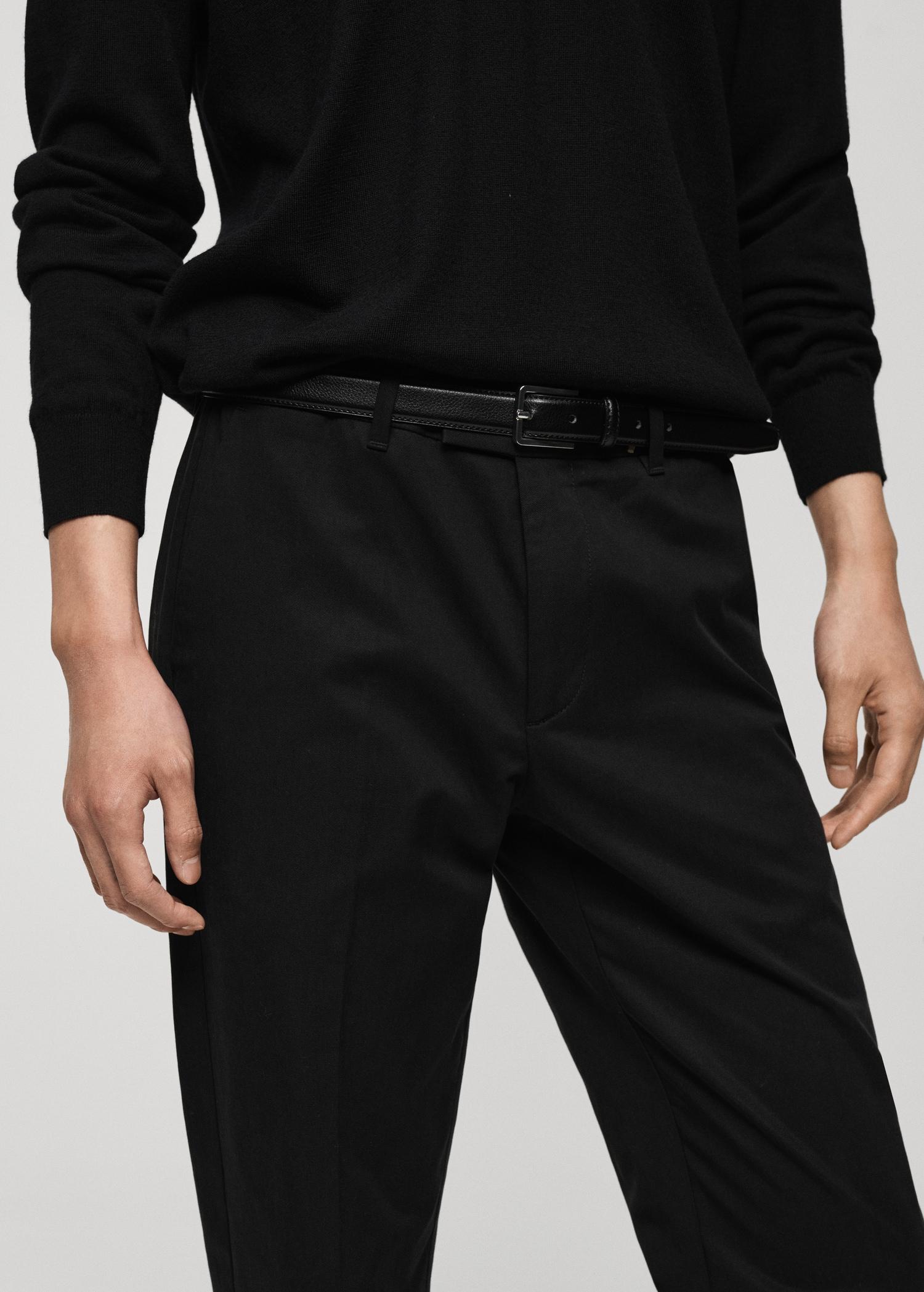 Regular-fit cotton pants - Men | MANGO USA Product Image