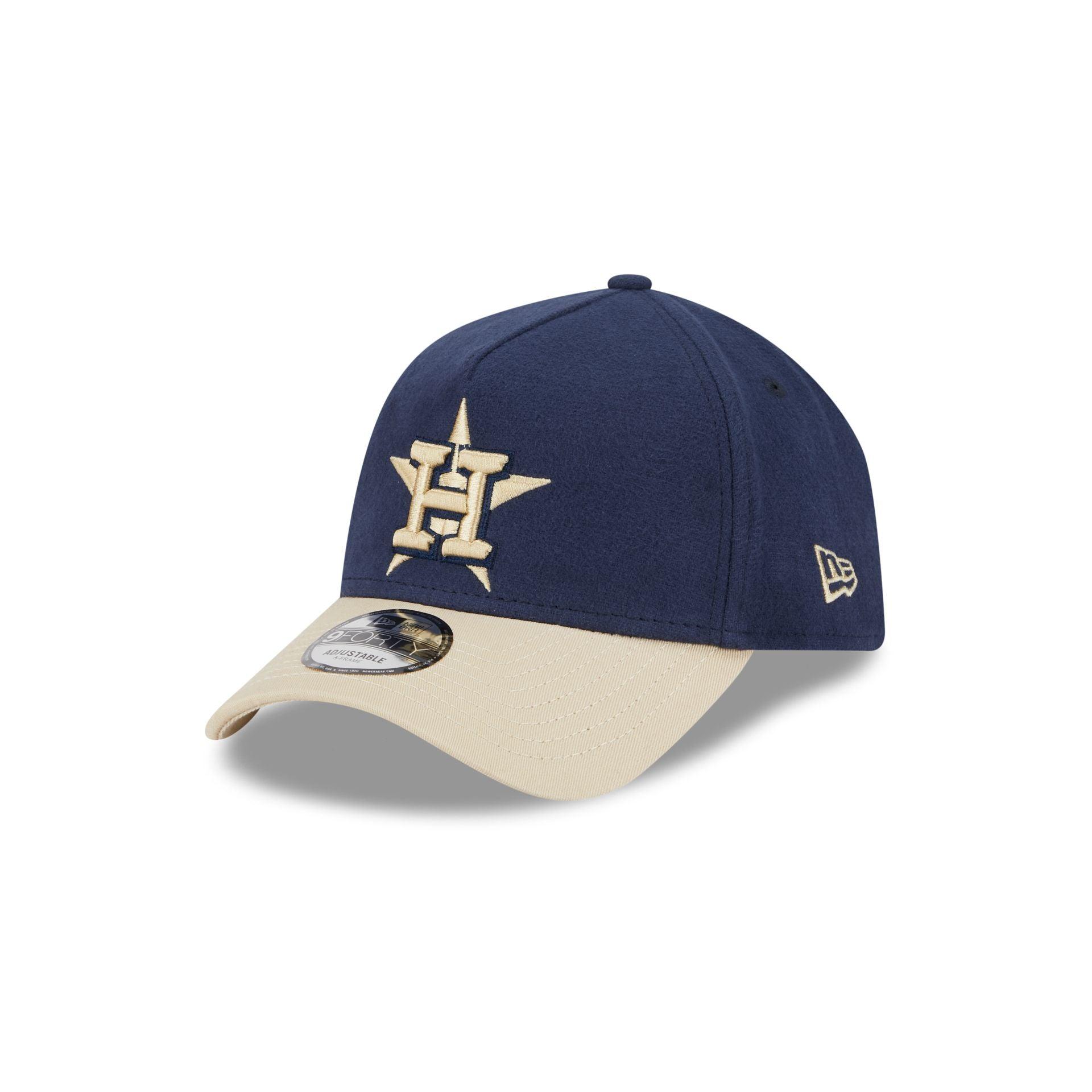 Houston Astros Moleskin Crown Navy 9FORTY A-Frame Snapback Hat Male Product Image