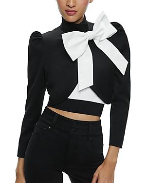 Alice and Olivia Addison Bow Cropped Top Product Image