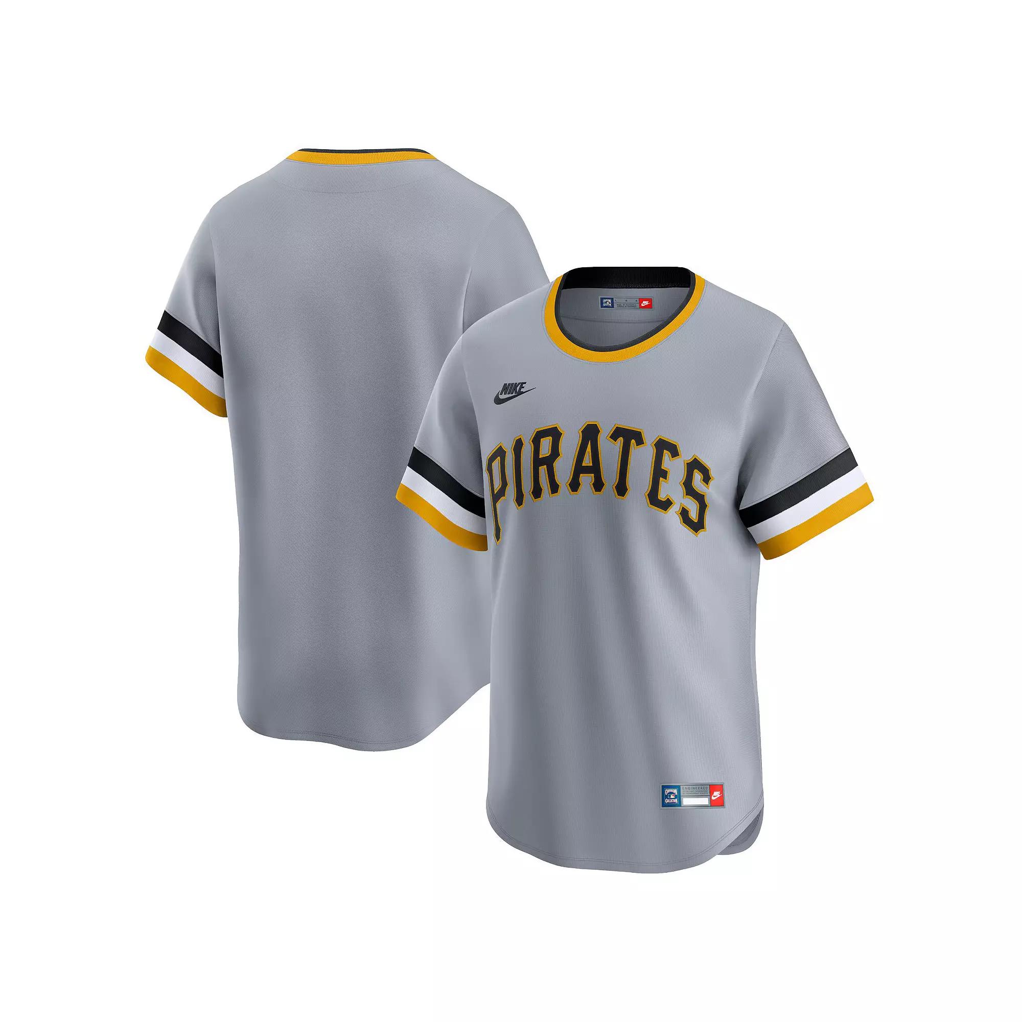 Men's Nike Gray Pittsburgh Pirates Cooperstown Collection Limited Jersey,  Product Image