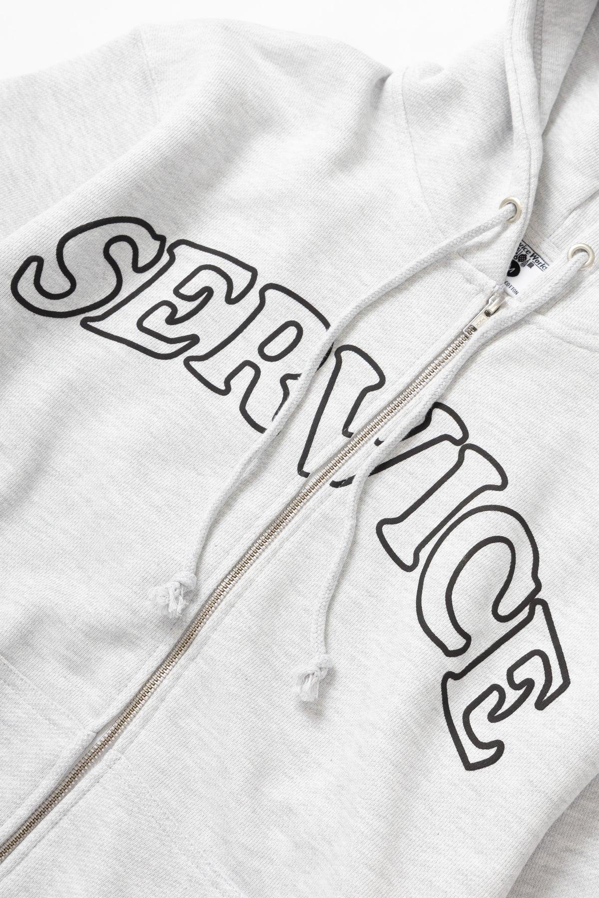 Arch Logo Zip Hoodie - Ash Product Image