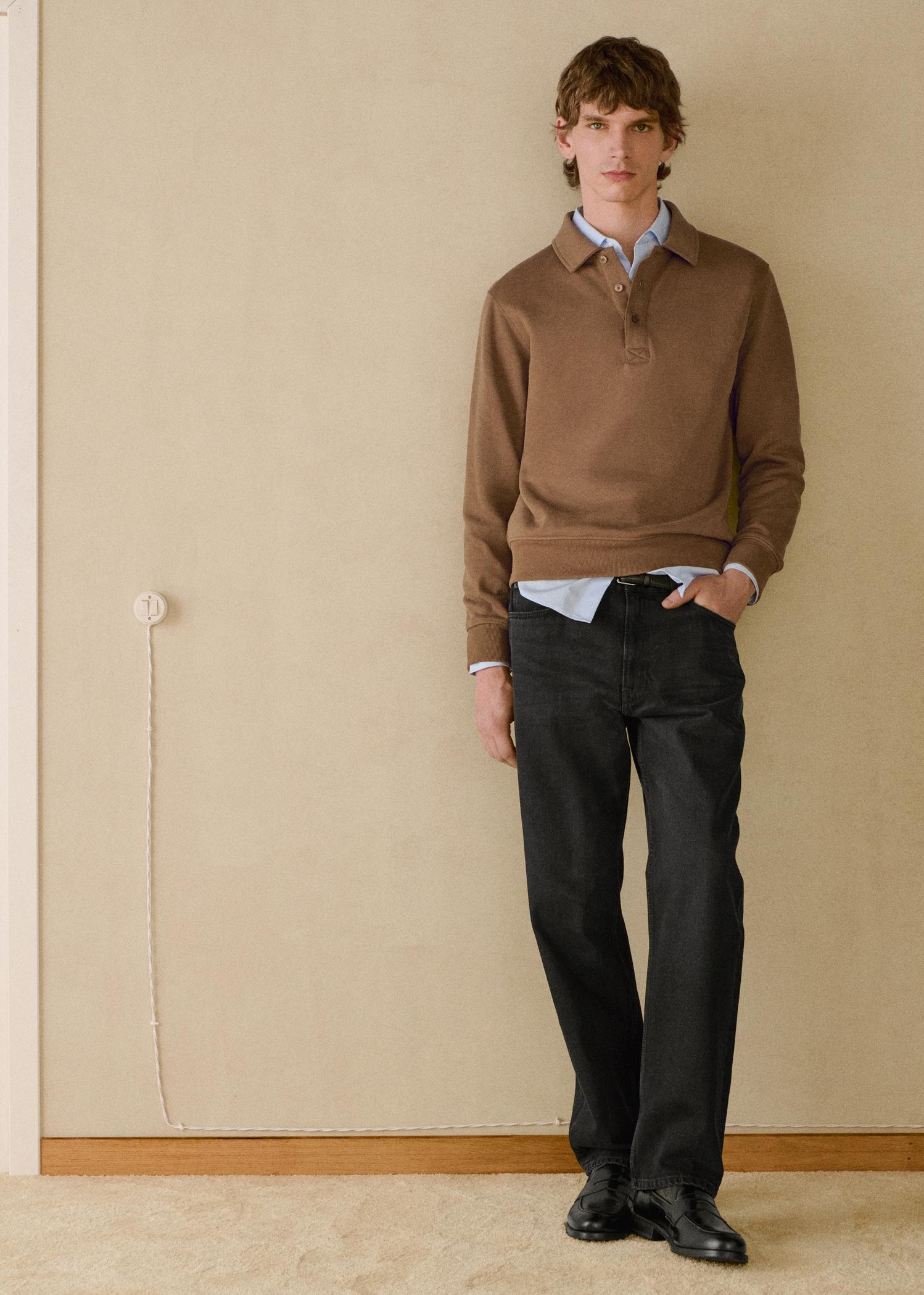 Moby straight-fit black jeans - Men | MANGO USA Product Image