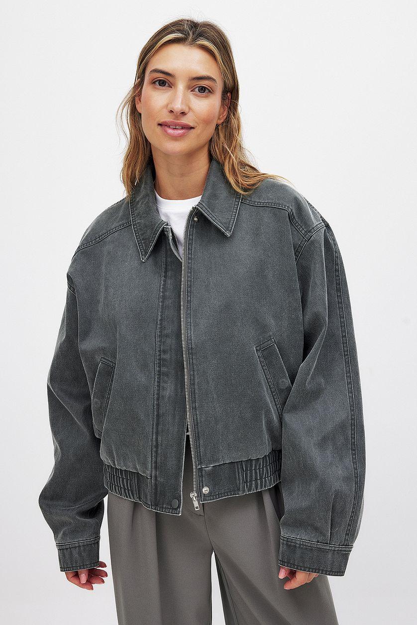 Washed Out Bomber Jacket Product Image
