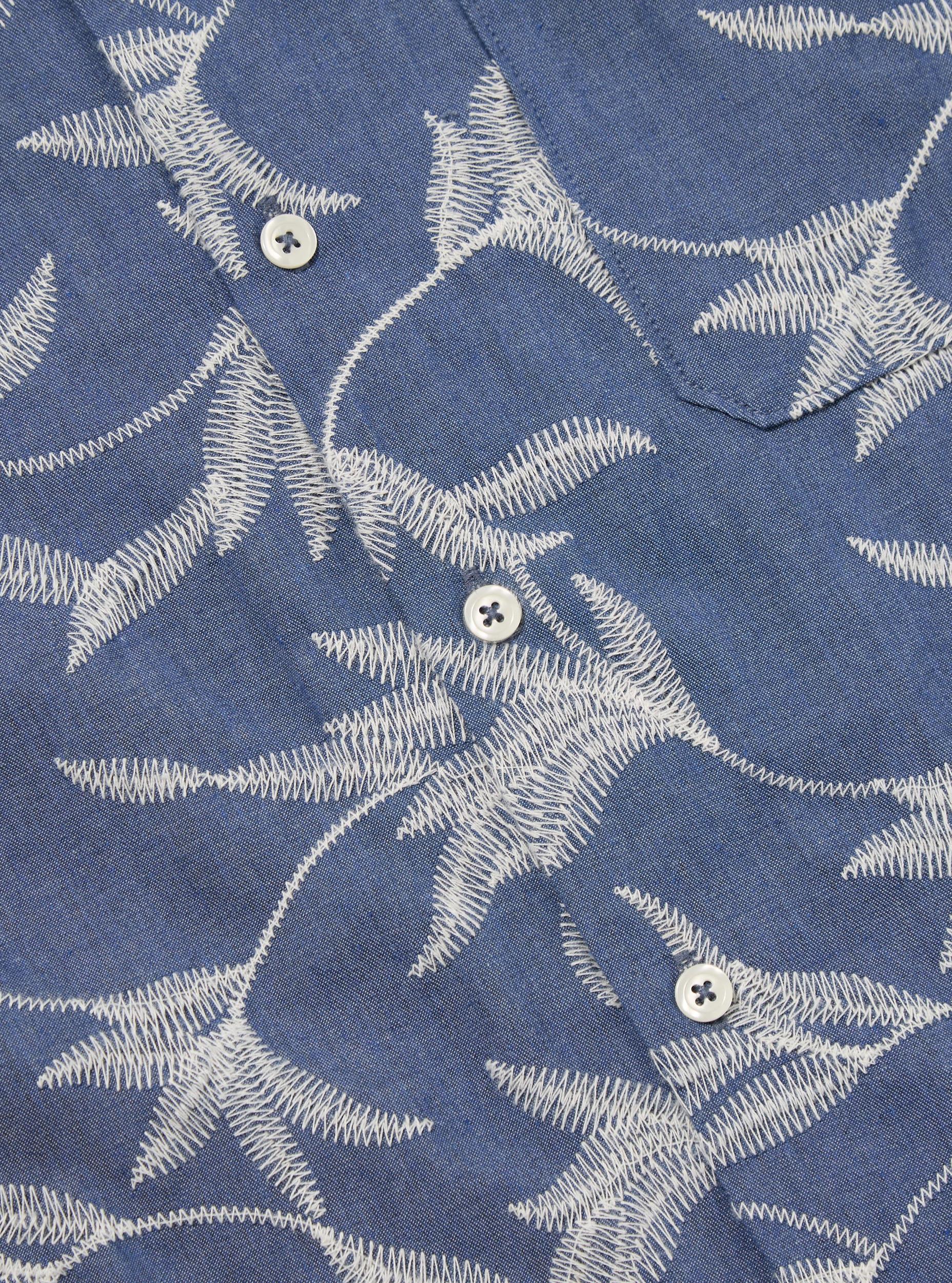 Indigo Summer Jungle Cotton Road Shirt Product Image