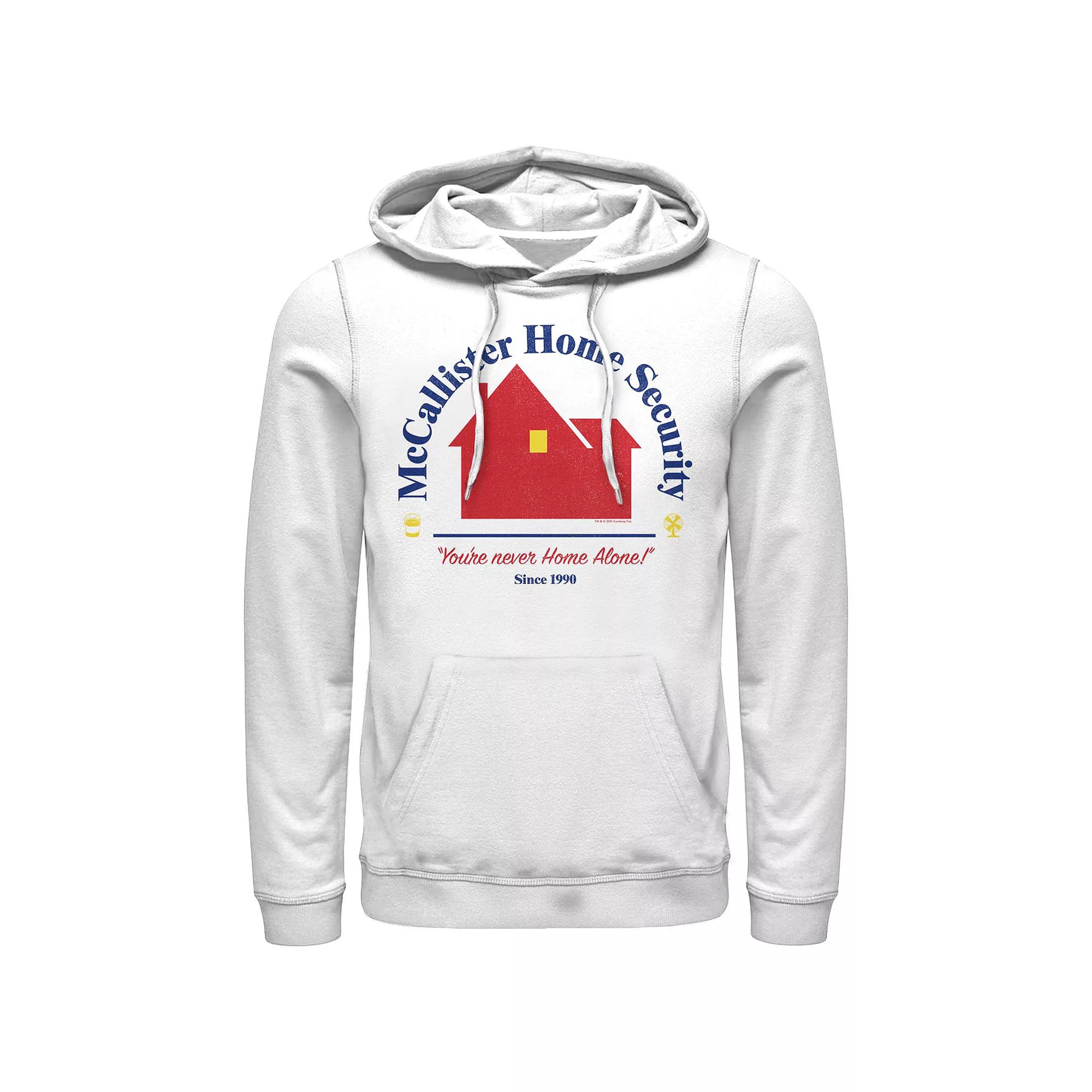 Big & Tall Home Alone McCallister Home Security Logo Graphic Hoodie, Men's, Size: XXL, White Product Image