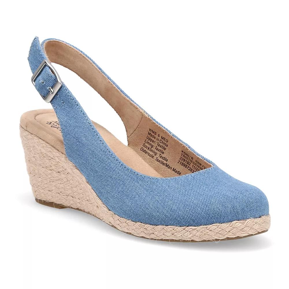 Croft & Barrow® Women's Espadrille Wedge Sandals, Size: 8, Blue Product Image