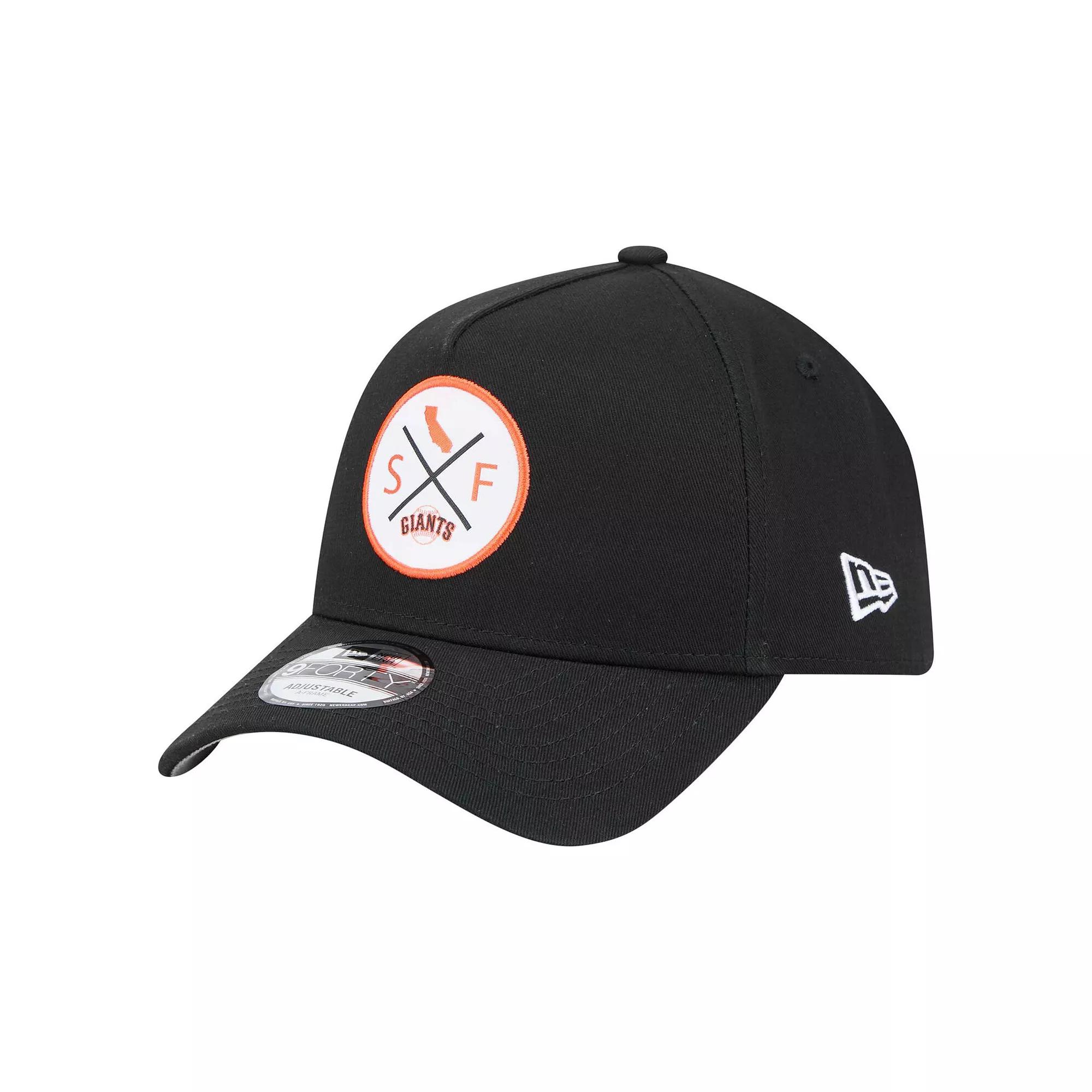 Men's New Era Black San Francisco Giants 9FORTY A-Frame Adjustable Hat Product Image