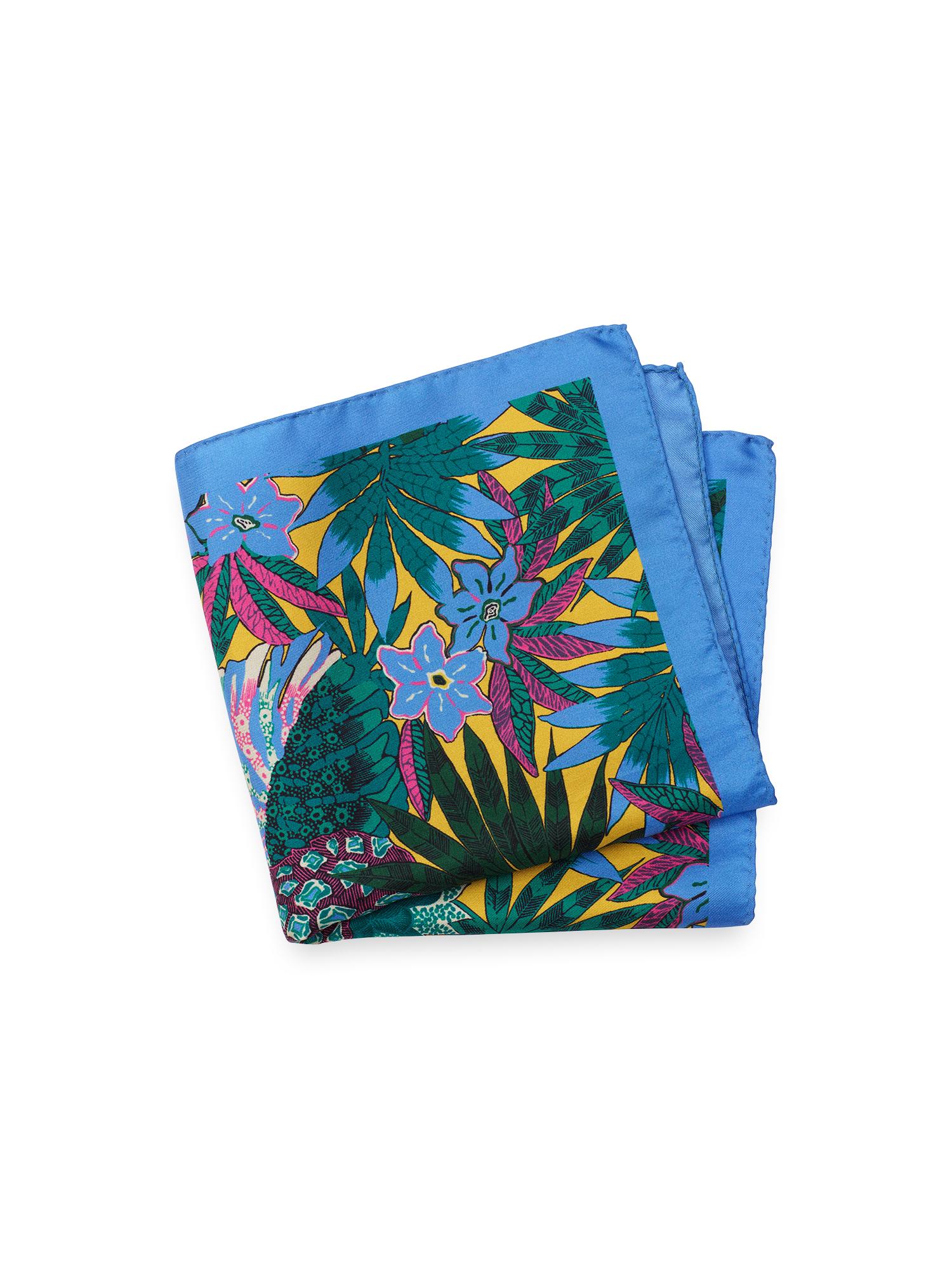 Botanical Silk Pocket Square - Yellow Multi Product Image
