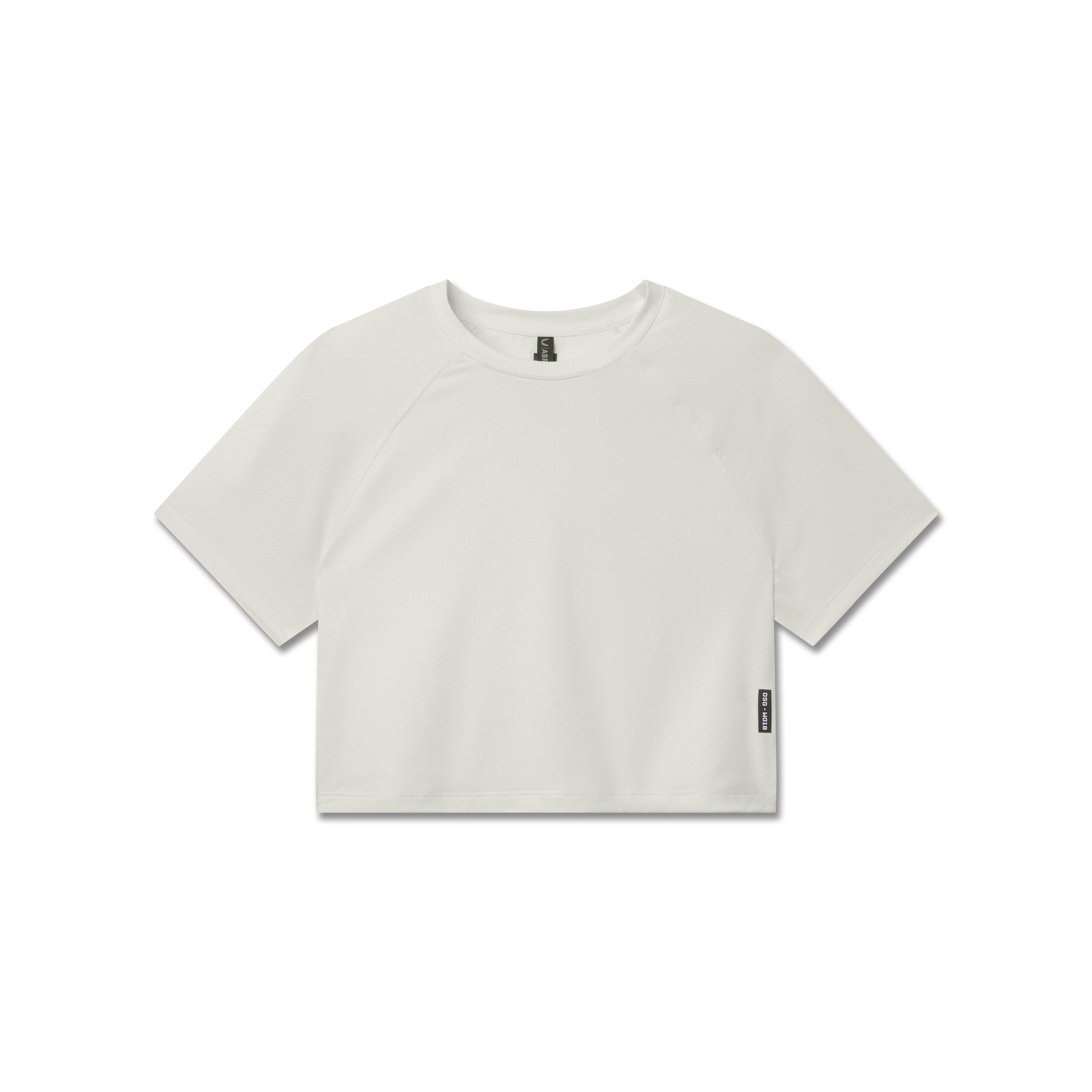 W018. AeroSilver® Cropped Tee - Ivory Cream Product Image