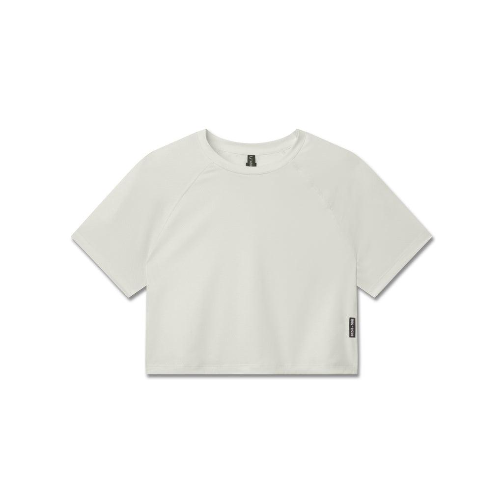 W018. AeroSilver® Cropped Tee - Ivory Cream Product Image