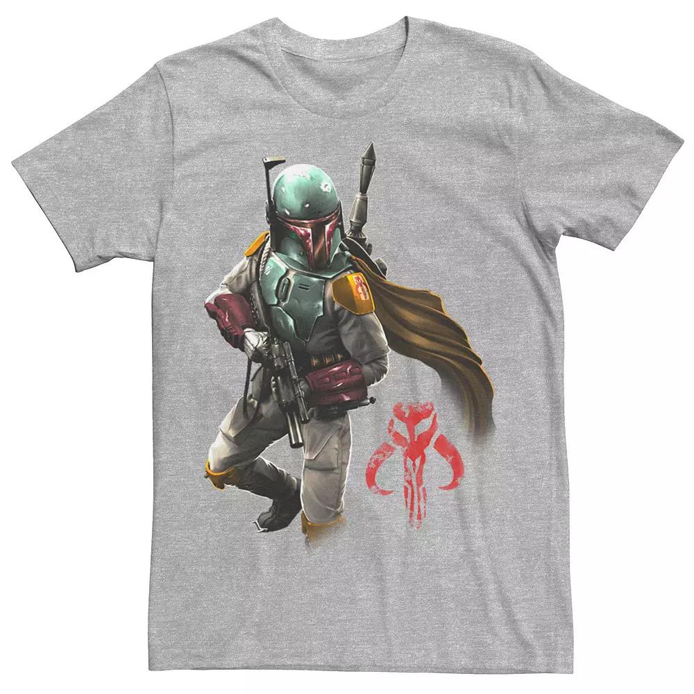 Men's Star Wars Boba Fett Grunge Profile Tee,  Product Image