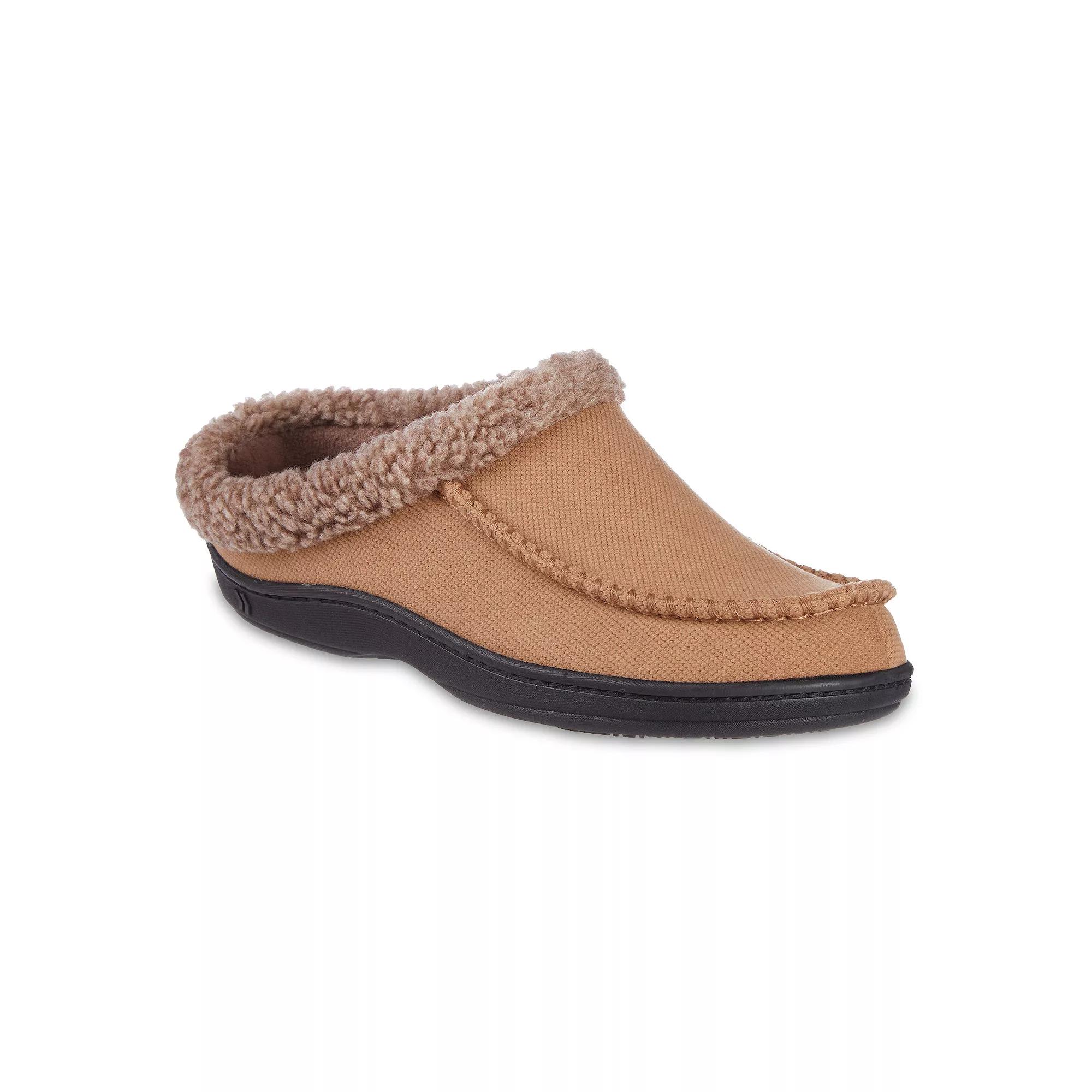 Men's isotoner Lewis Recycled Fleece Lining Memory Foam Clog Slippers,  Product Image