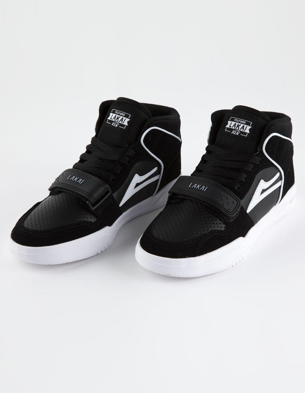 LAKAI Telford Low Mens Shoes - BLACK/WHITE Product Image