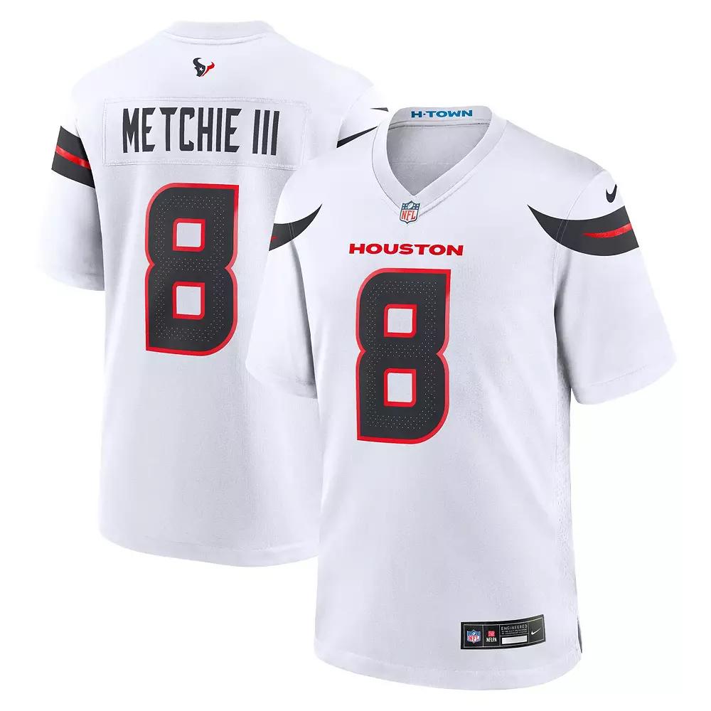 Men's Nike John Metchie III  White Houston Texans Game Jersey, Size: Small Product Image