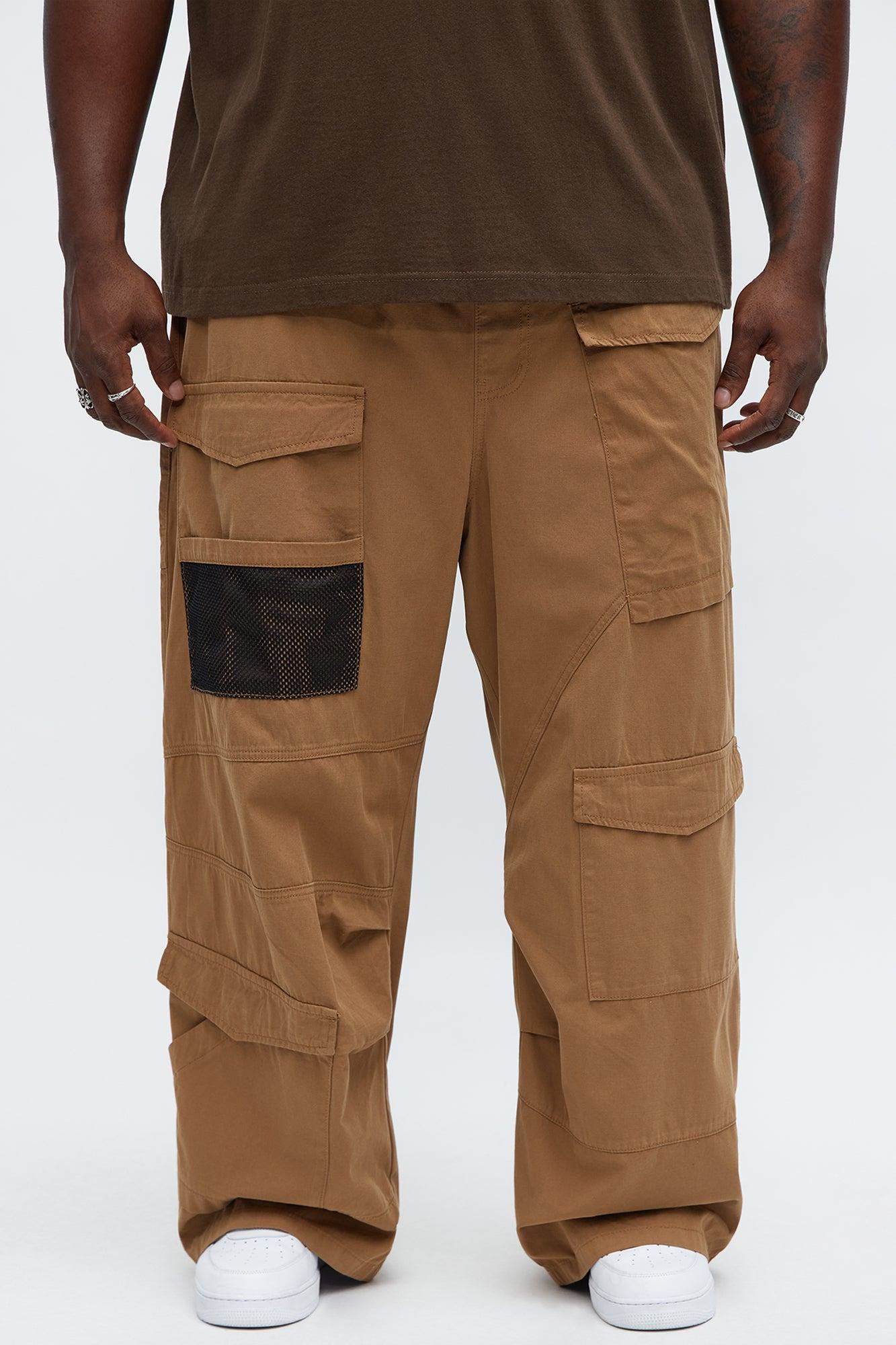 Baggy Lester Cargo Pants - Brown Male Product Image