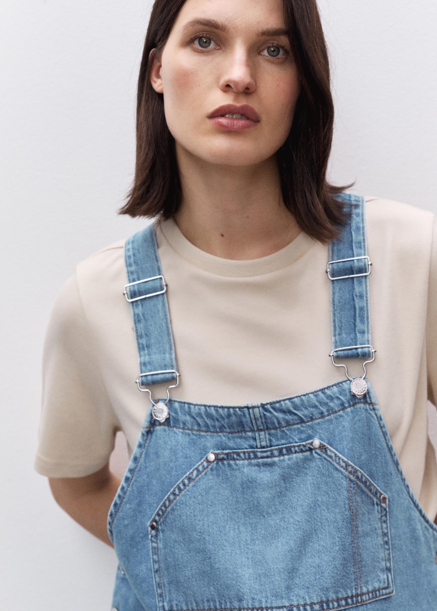 Maternity denim dungarees - Women | MANGO USA Product Image