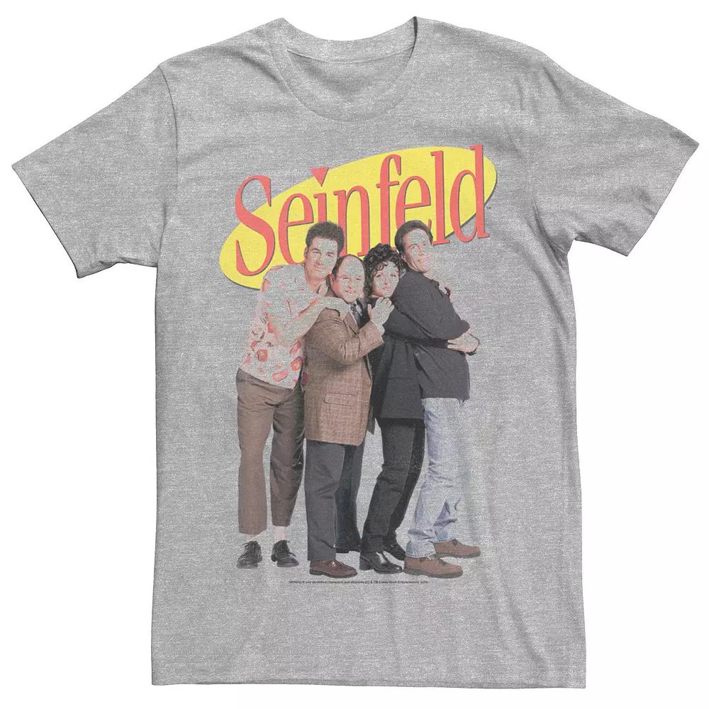Mens Seinfeld Distressed Group Cast Logo Tee Athletic Grey Product Image