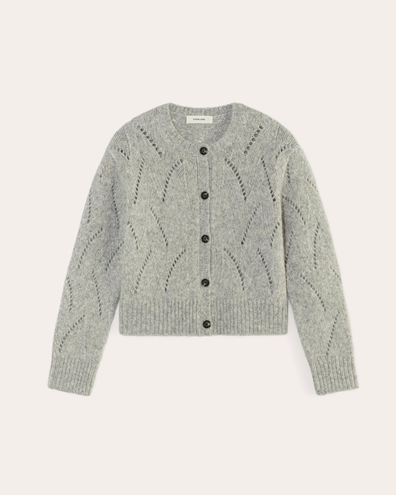 Womens Pointelle Cardigan in Cloud by Everlane Product Image