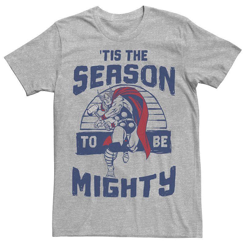 Men's Marvel Thor 'Tis The Season To Be Mighty Christmas Graphic Tee,  Product Image