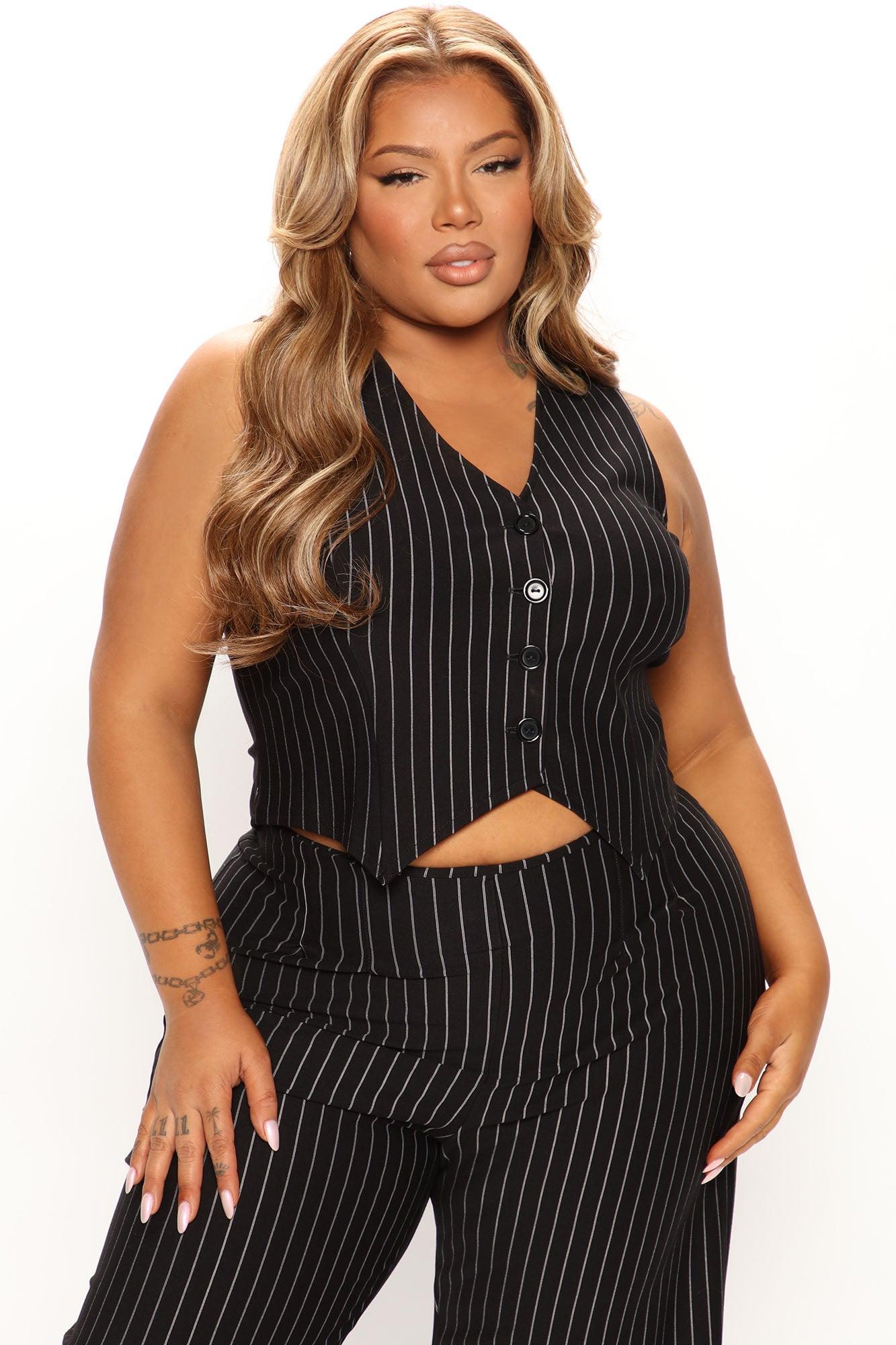 Julia Vest Pant Set - Black Product Image