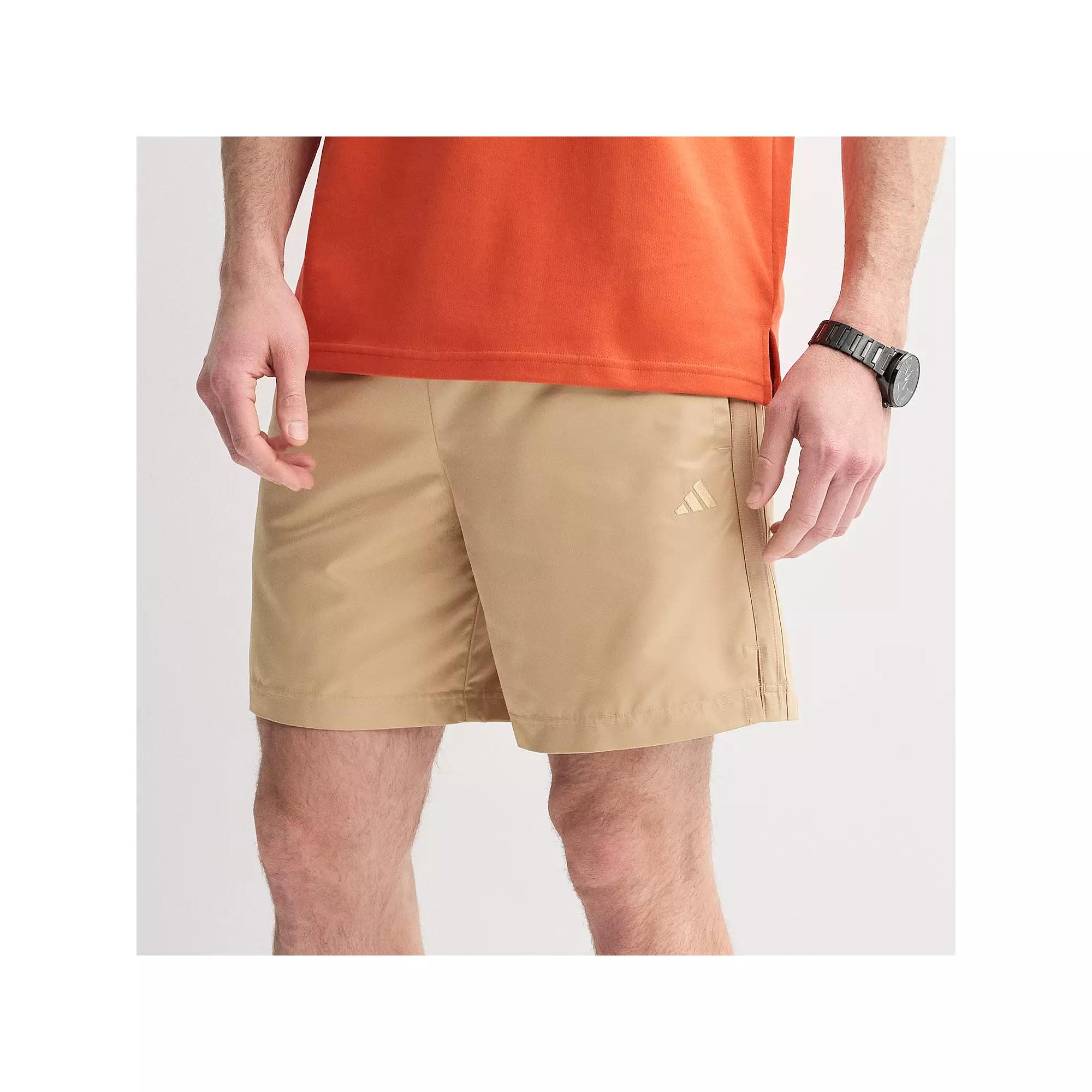 Men's adidas Essentials Summer Dobby Sportswear Shorts, Size: Small, Warm Brown Product Image
