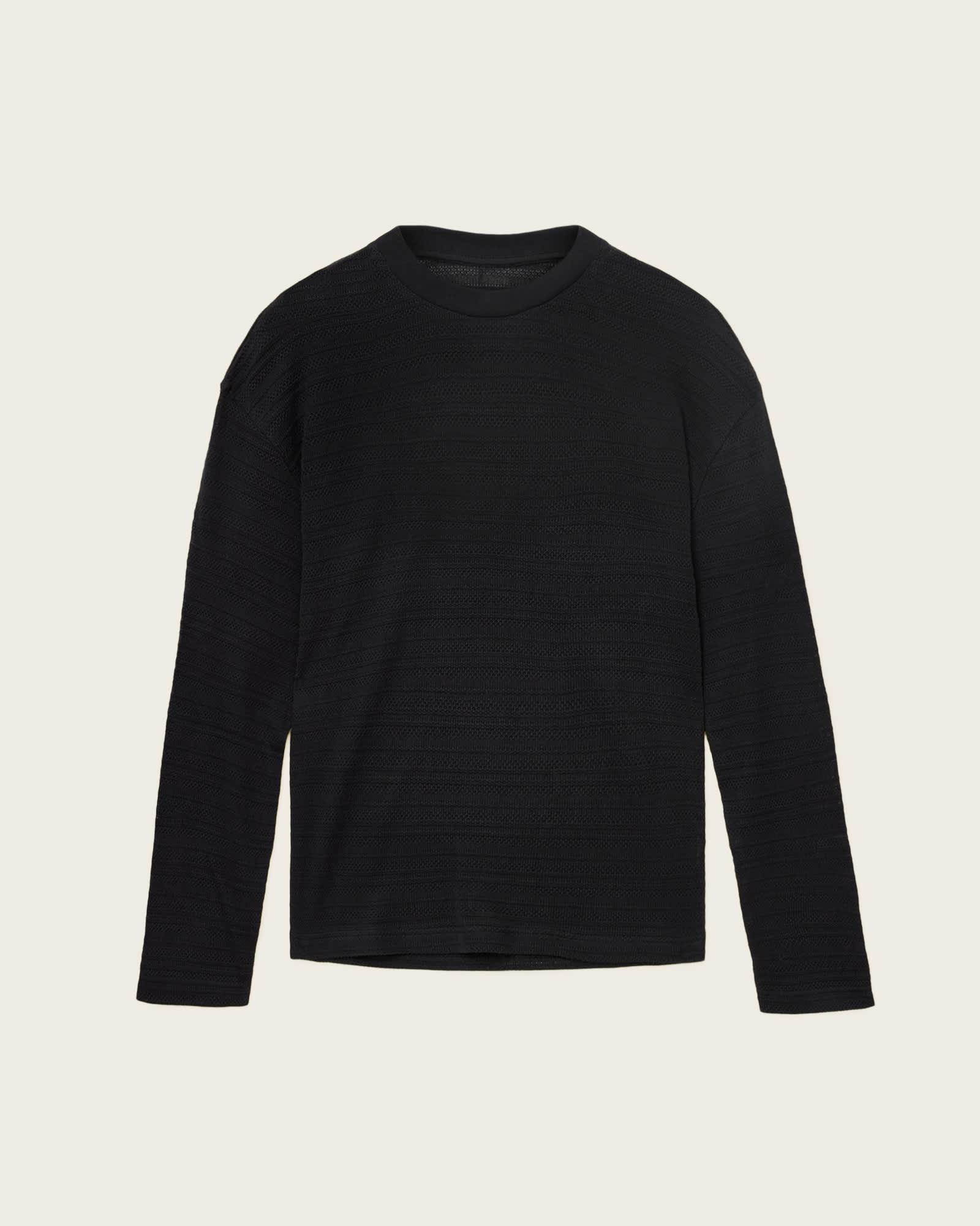 Cove Long Sleeve T-Shirt Jet Black | ALLSAINTS US Product Image