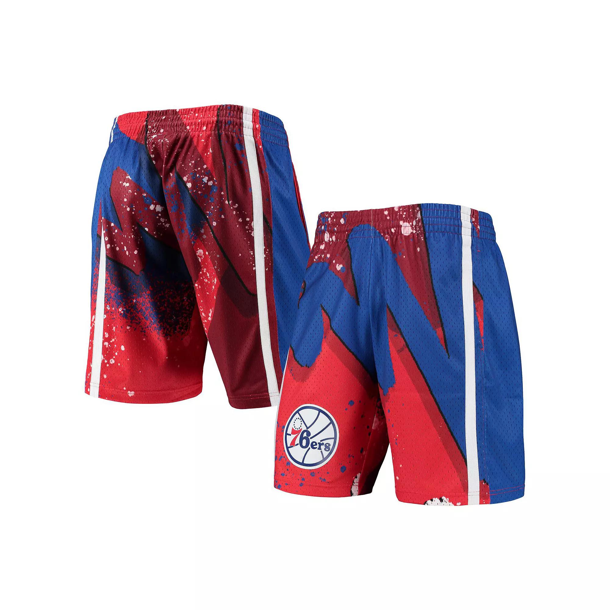 Men's Mitchell & Ness Red Philadelphia 76ers Hardwood Classics 1996 Hyper Hoops Swingman Shorts, Size: 2XL, 76r Red Product Image