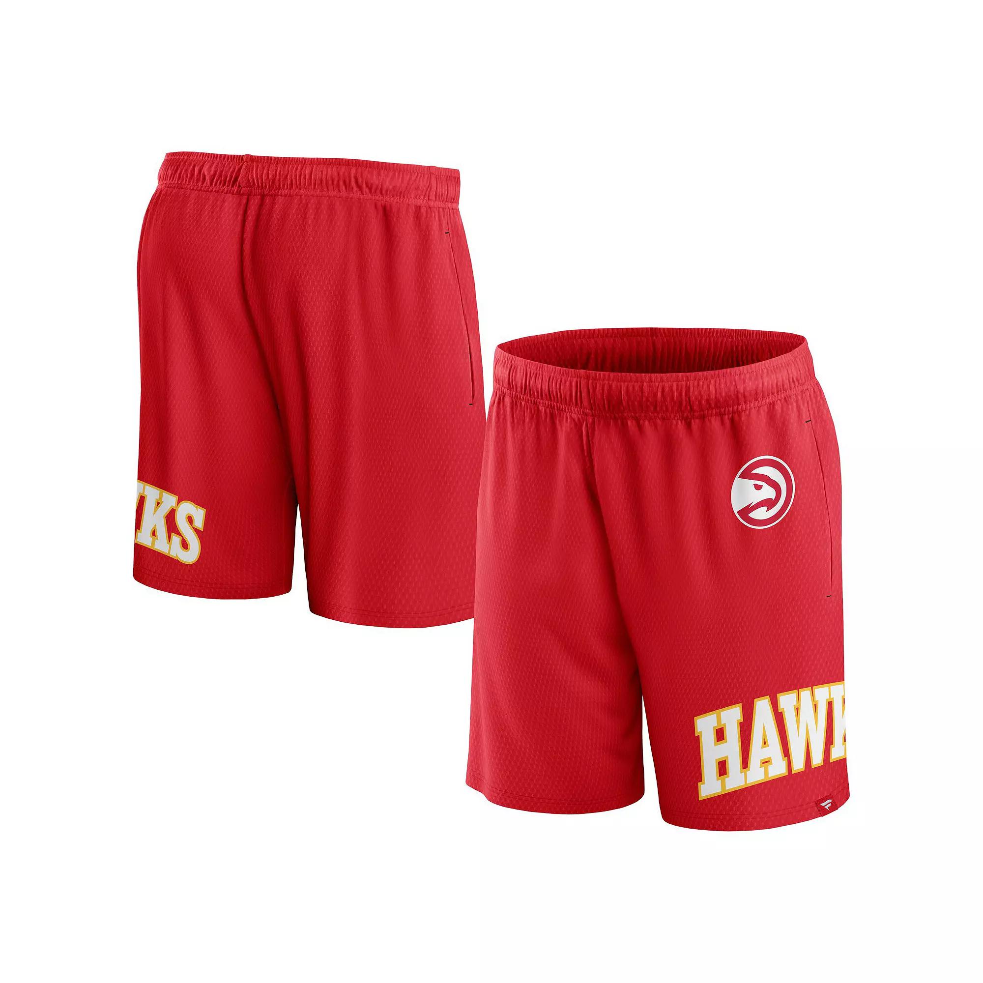 Men's Fanatics Branded Red Atlanta Hawks Free Throw Mesh Shorts,  Product Image