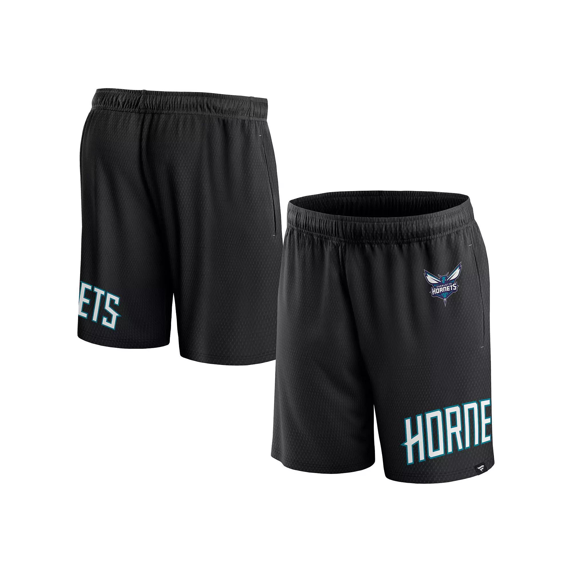 Men's Fanatics Branded Black Charlotte Hornets Free Throw Mesh Shorts,  Product Image