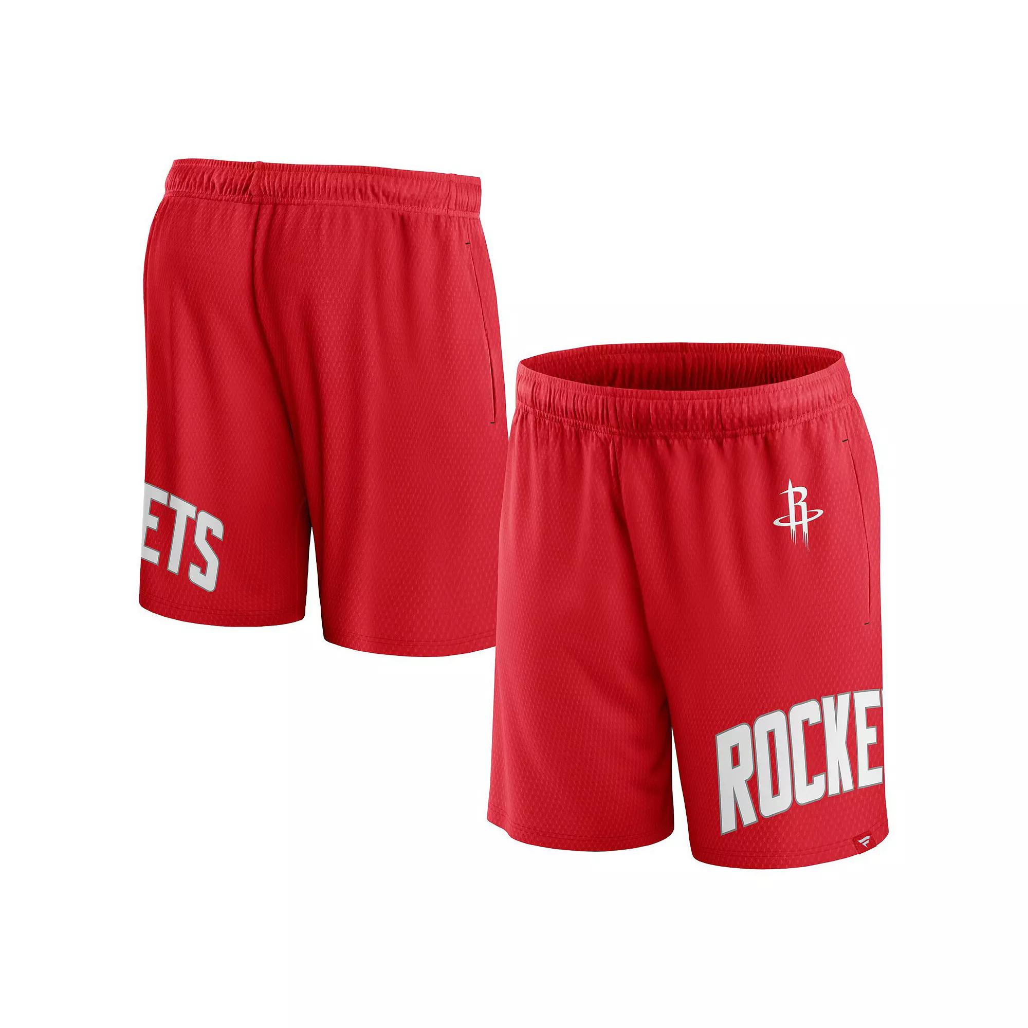 Men's Fanatics Branded Red Houston Rockets Free Throw Mesh Shorts,  Product Image