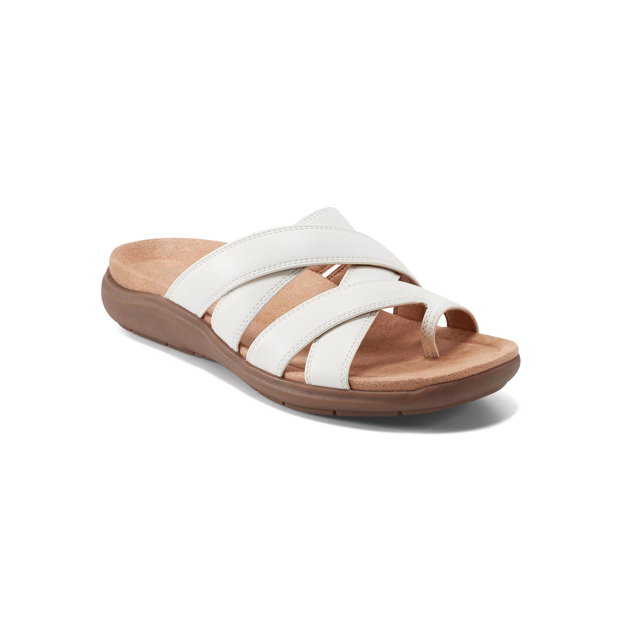 Easy Spirit Women's Westly Strappy Toe Loop Slide Sandals, Size: 6.5, White Product Image