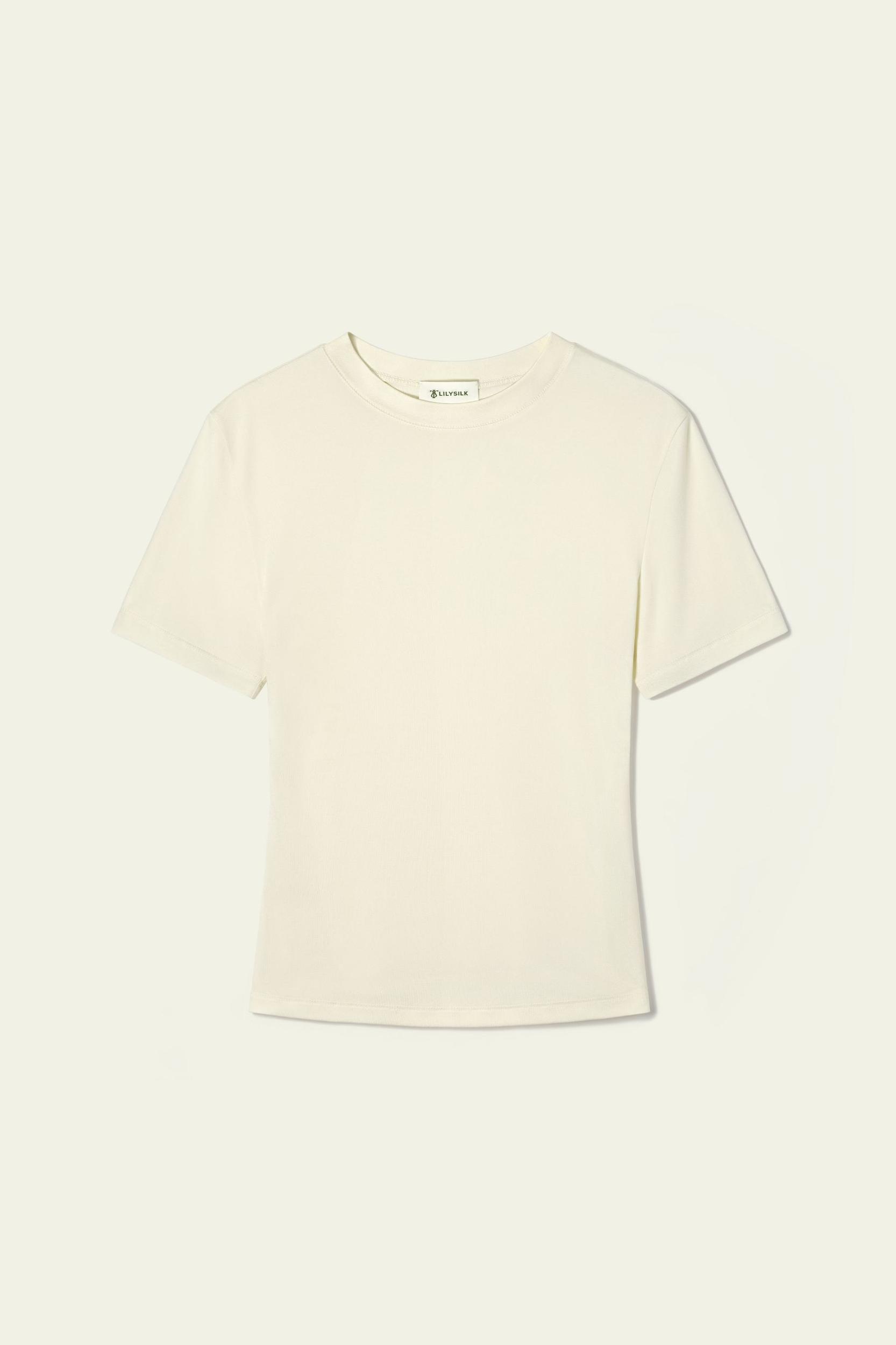 Slim Fitted Silk Jersey Tee Product Image