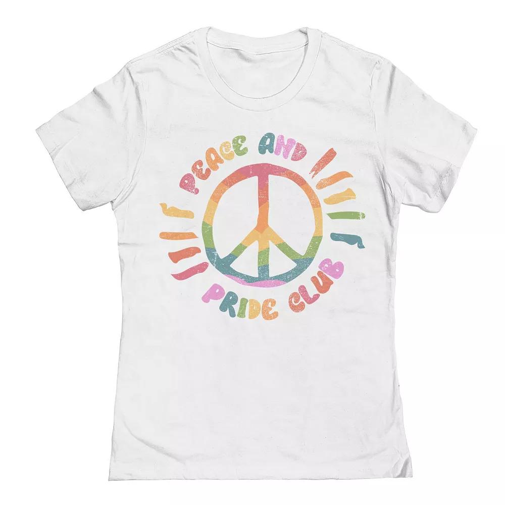 Junior's Grayson Threads The Label Peace And Pride Club Pride Graphic Tee, Women's,  Product Image