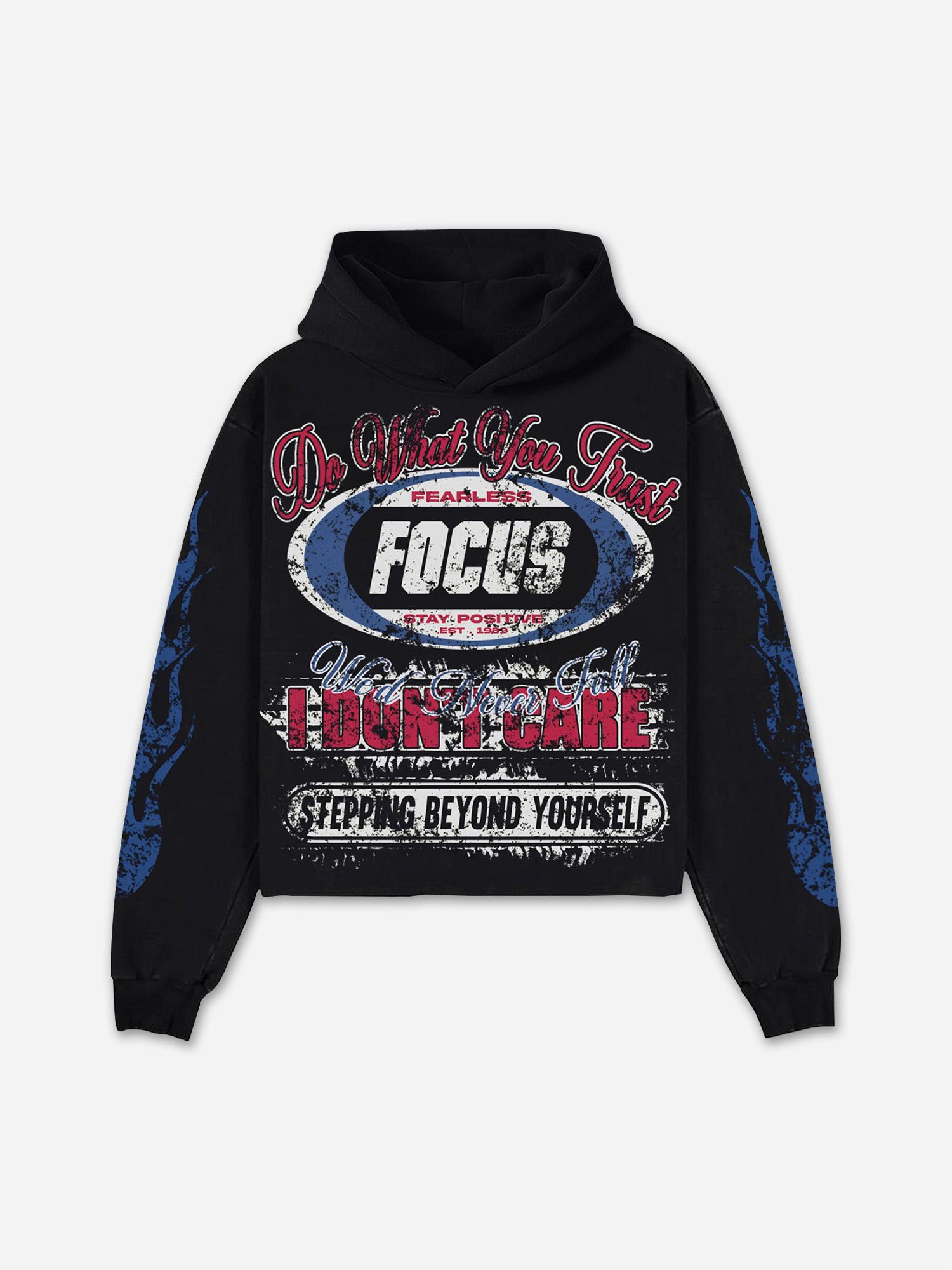 Sopula Focus On Retro Old Printed Graphics Hoodie Product Image