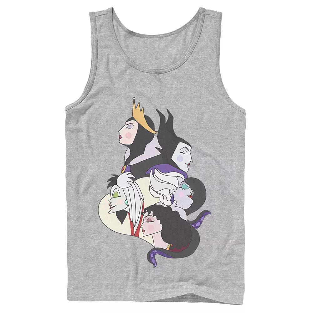 Men's Disney Villains Side Profile Group Shot Tank Top,  Product Image