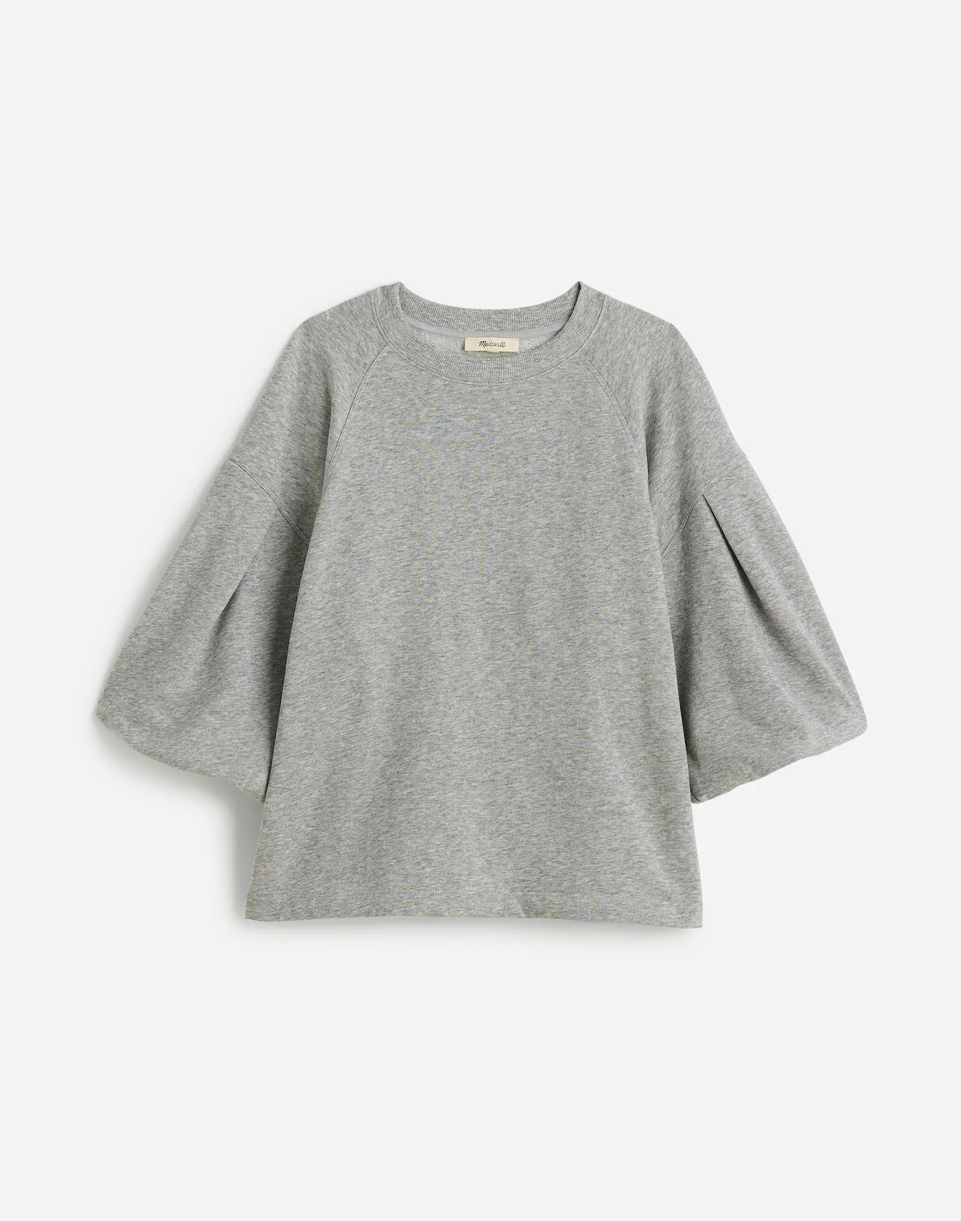 Puff-Sleeve Sweatshirt Tee Product Image