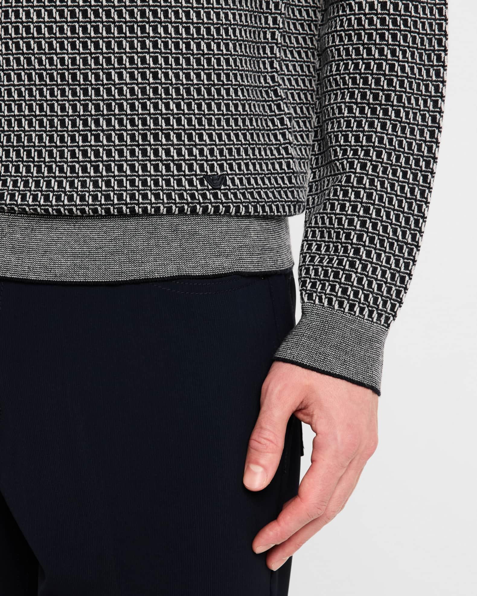 Men's Wool Geometric Crewneck Sweater Product Image