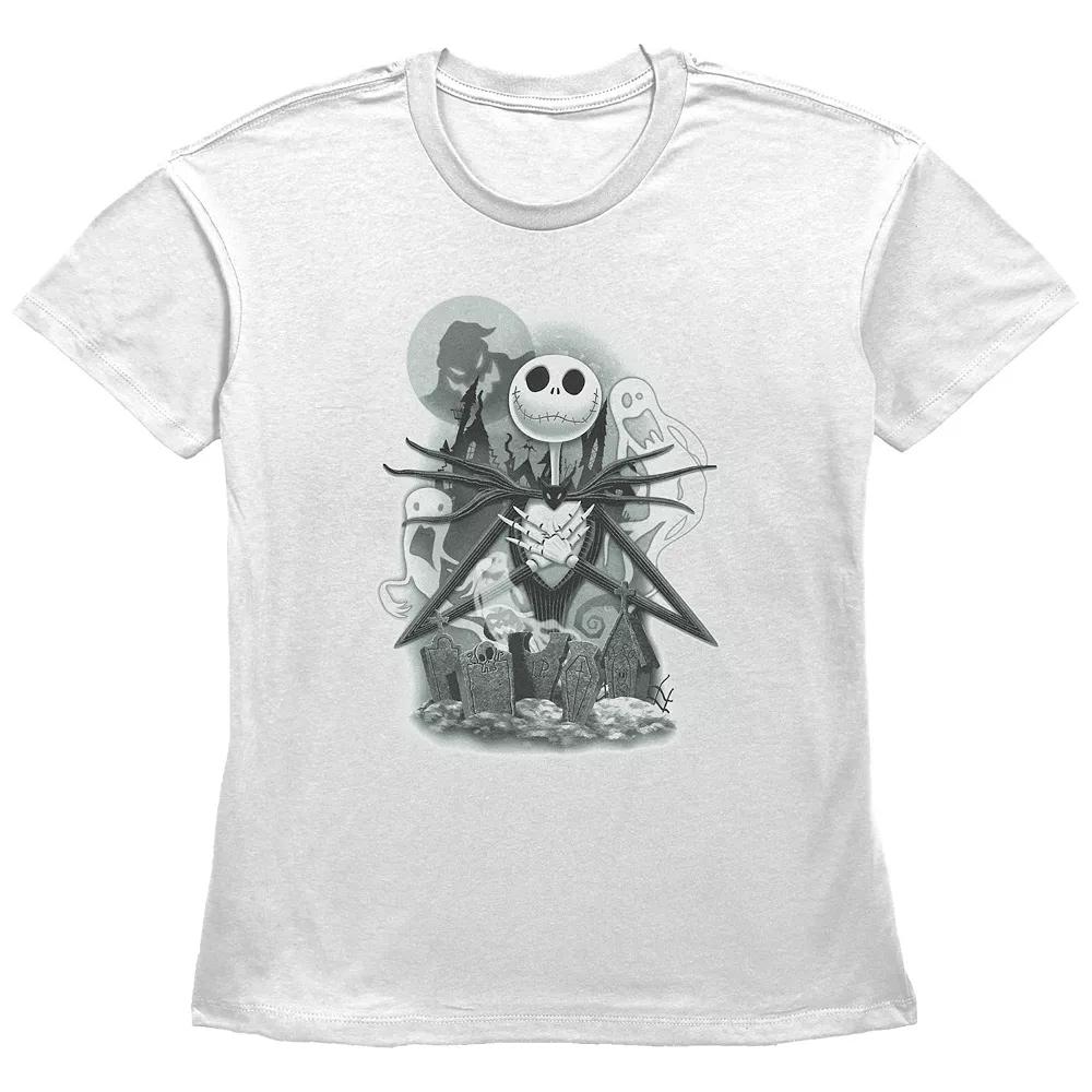 Disney's The Nightmare Before Christmas Jack Skellington Cemetery Women's Graphic Tee,  Product Image