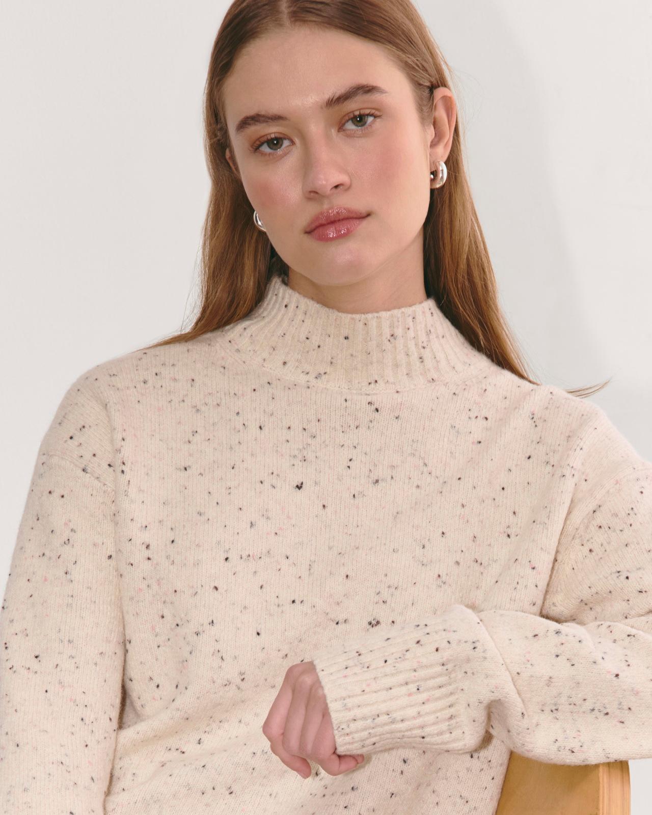 Womens Mockneck Sweater in Plush Cotton by Everlane Product Image