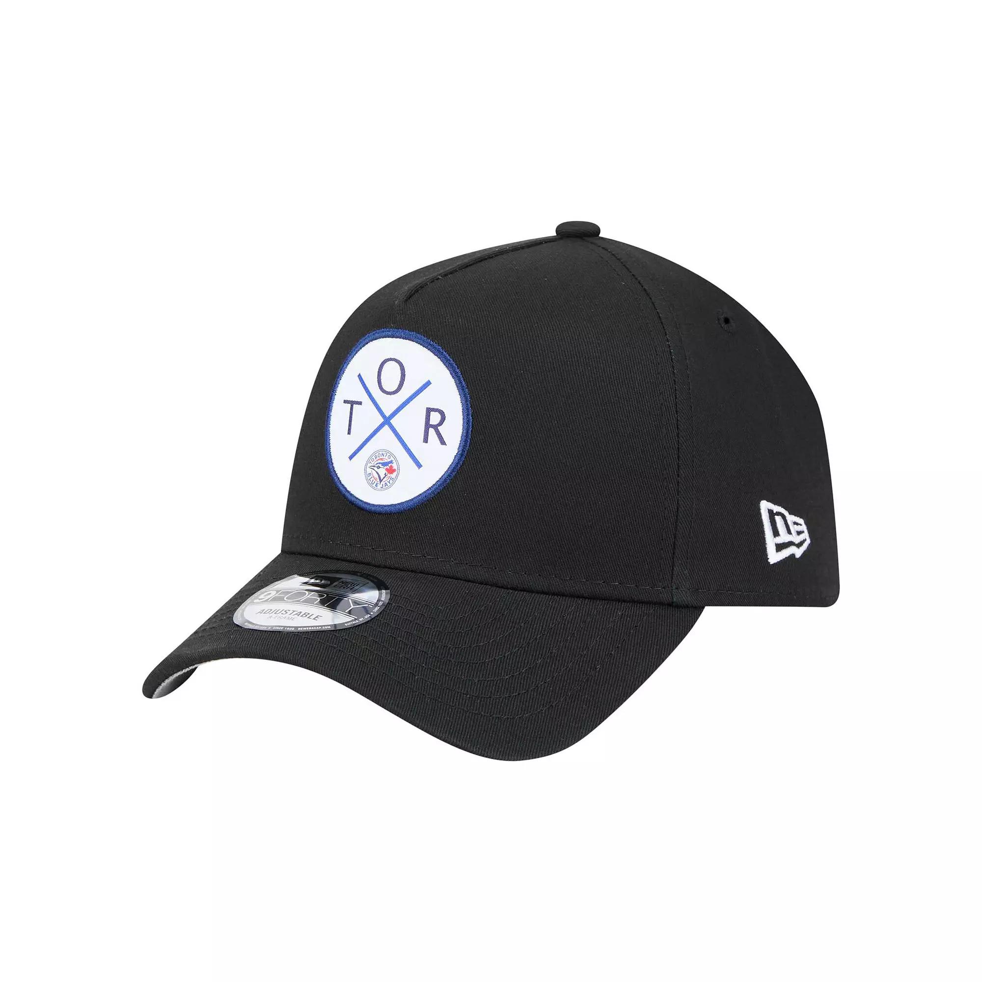 Men's New Era Black Toronto Blue Jays 9FORTY A-Frame Adjustable Hat, Jay Black Product Image