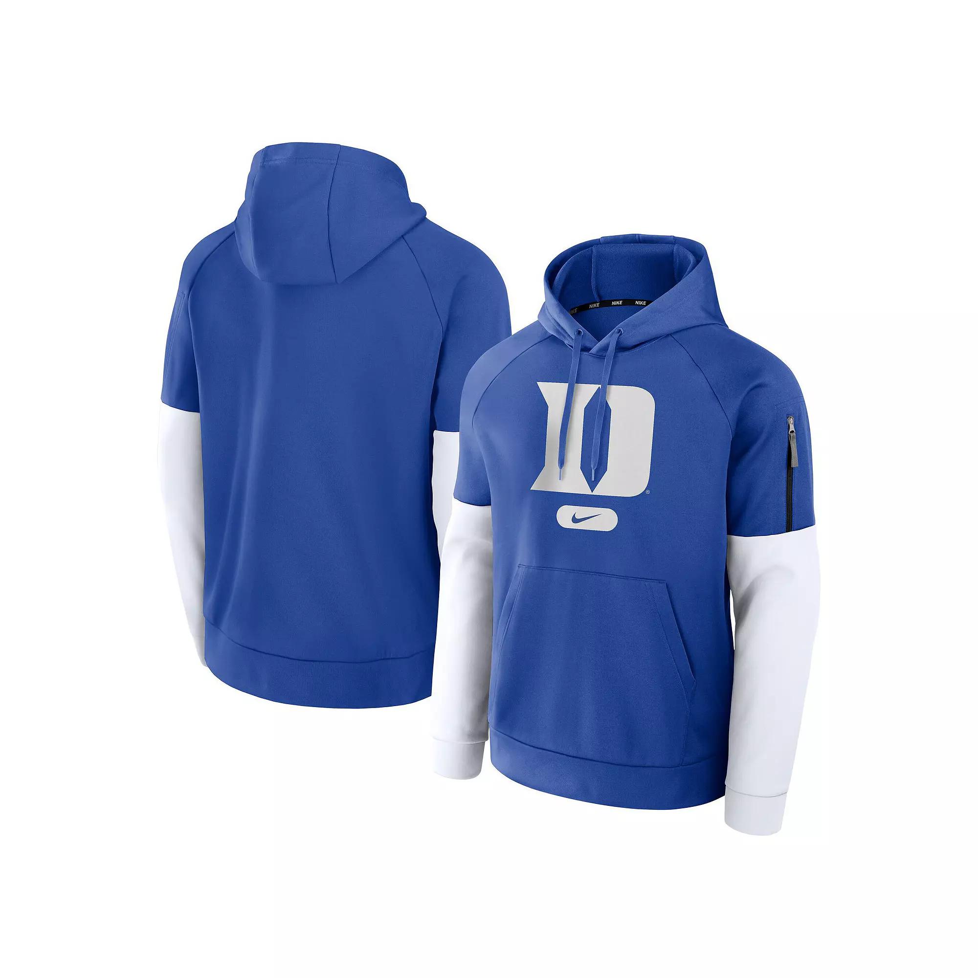 Men's Duke Blue Devils Fitness Menâs Nike Therma College Pullover Hoodie Product Image