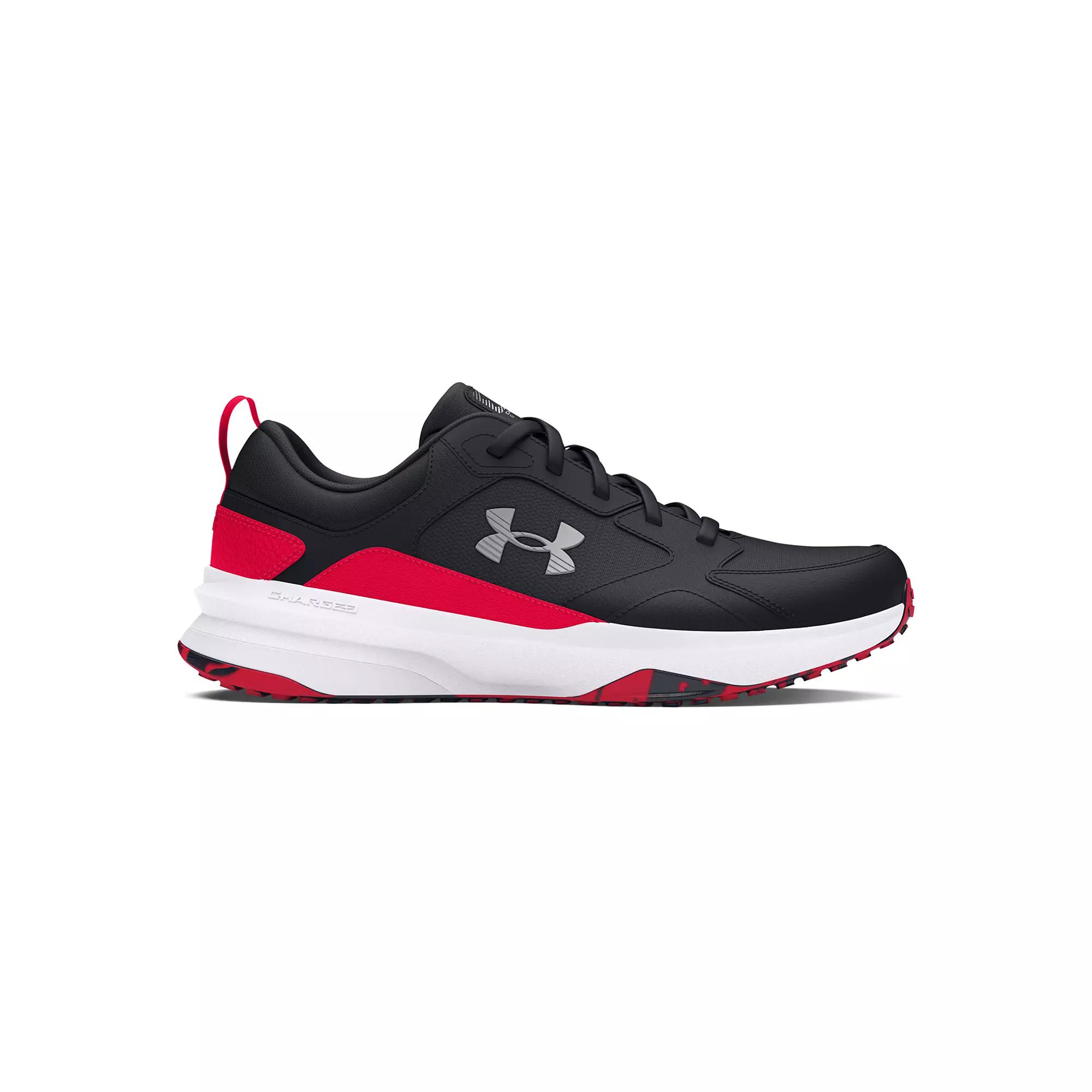Under Armour Charged Edge Men's Training Shoes, Size: 12 4E, Black Red Mod Gray Product Image