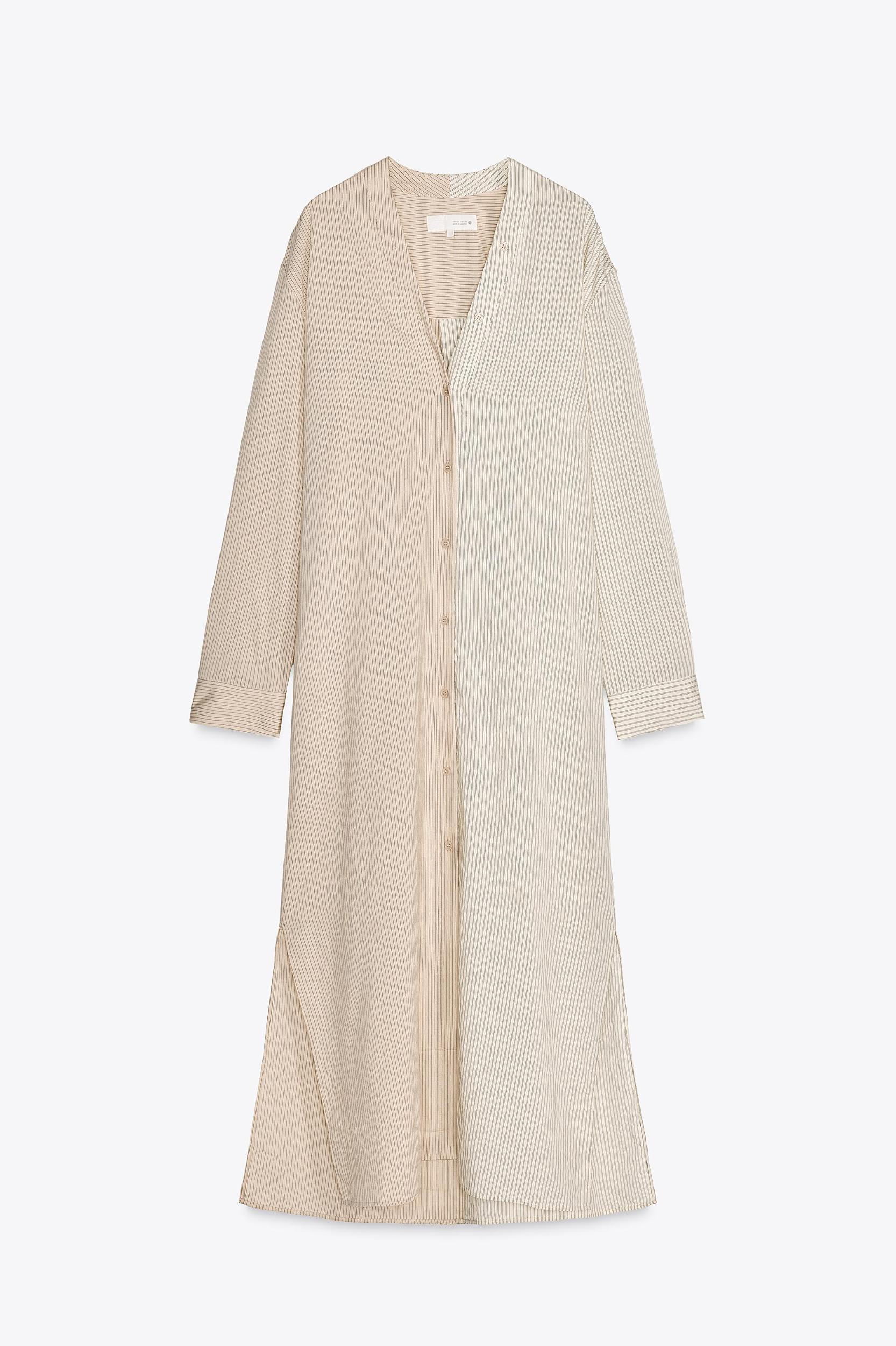 STRIPED SHIRT DRESS ZW COLLECTION Product Image