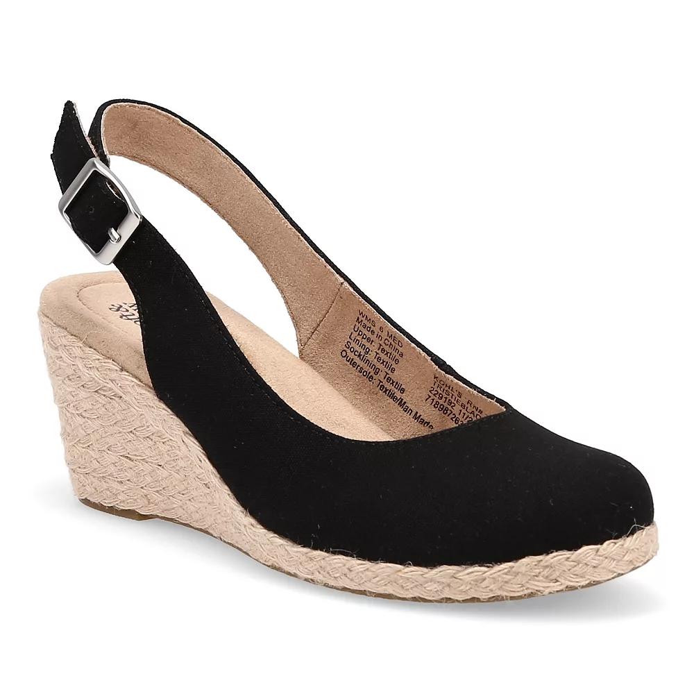 Croft & Barrow® Women's Espadrille Wedge Sandals, Size: 7.5, Black Product Image