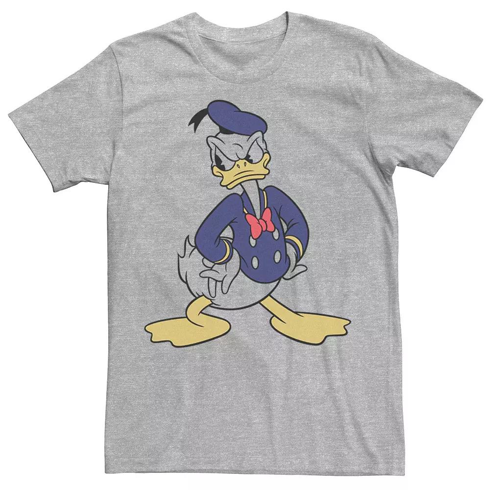 Disney's Donald Duck Traditional Angry Pose Portrait Men's Tee, Size: Small, Athletic Grey Product Image