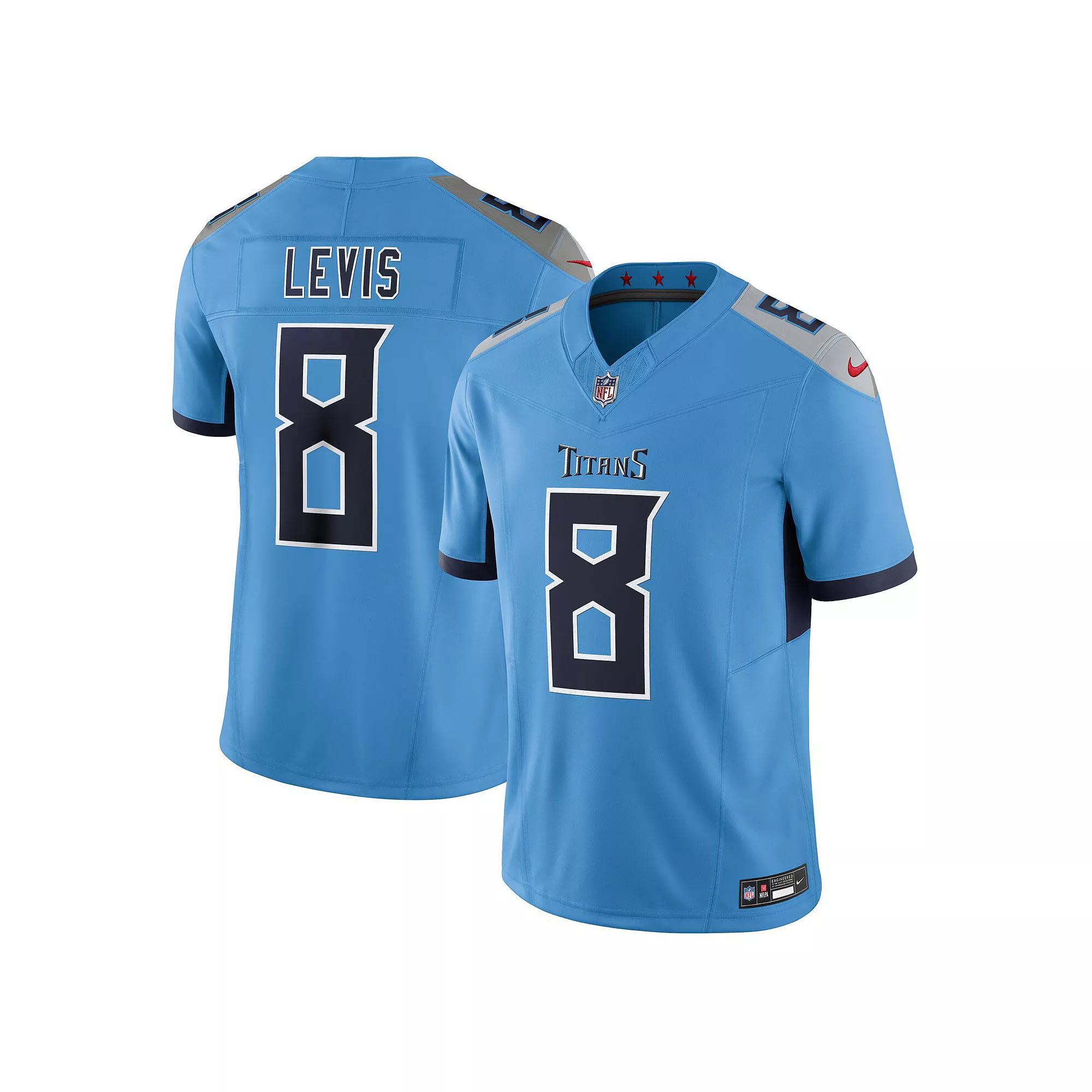 Men's Nike Will Levis Light Blue Tennessee Titans Alternate Vapor F.U.S.E. Limited Jersey,  Product Image