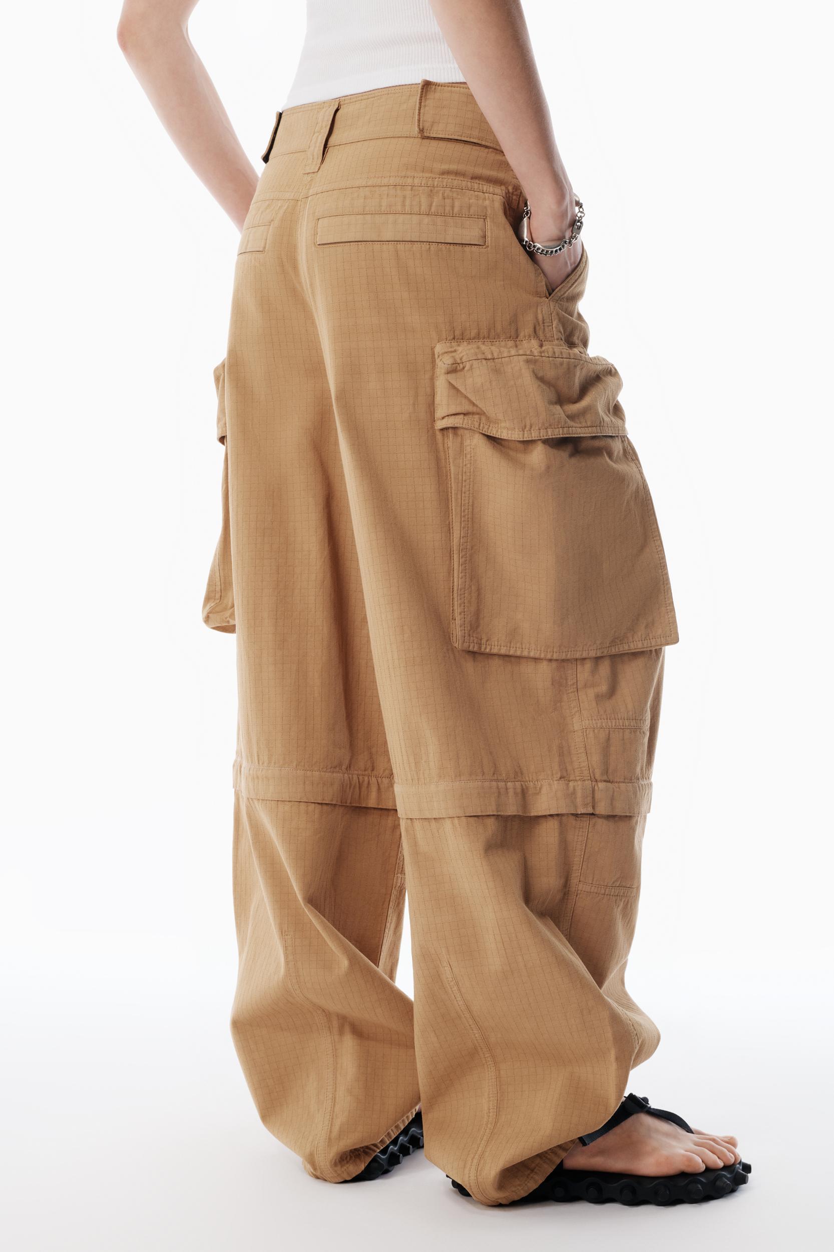 Beige Oversized Cargo Pants Product Image