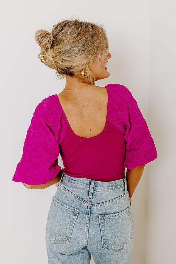 Flirtatious Outing Bodysuit In Berry Product Image