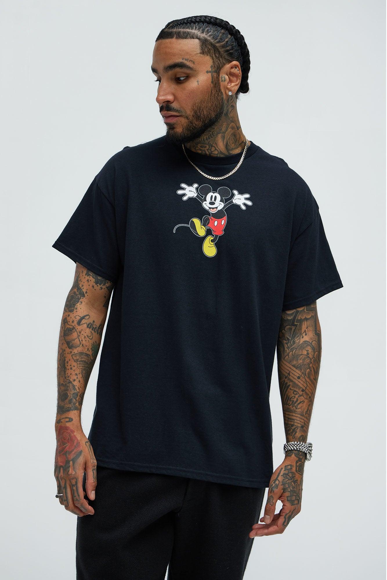 Disney Mickey Collage Short Sleeve Tee - Black Product Image